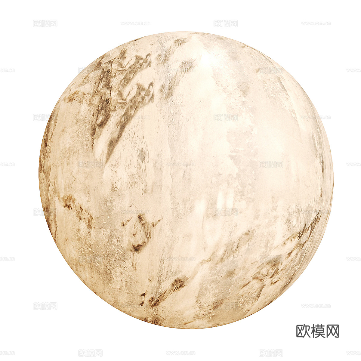现代月球装饰墙灯3d模型