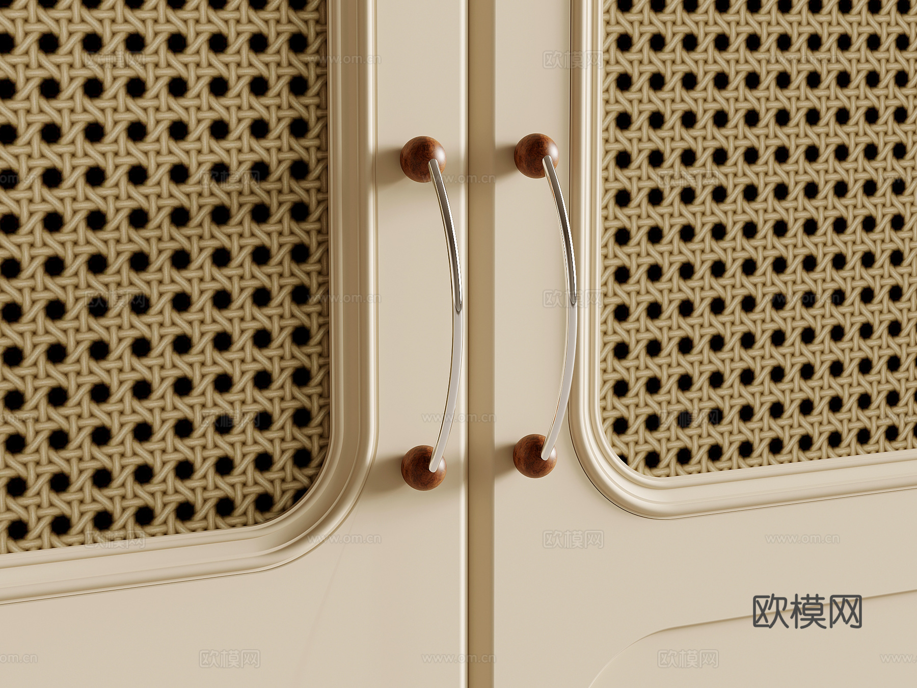 06拉手 中古风柜门拉手3d模型