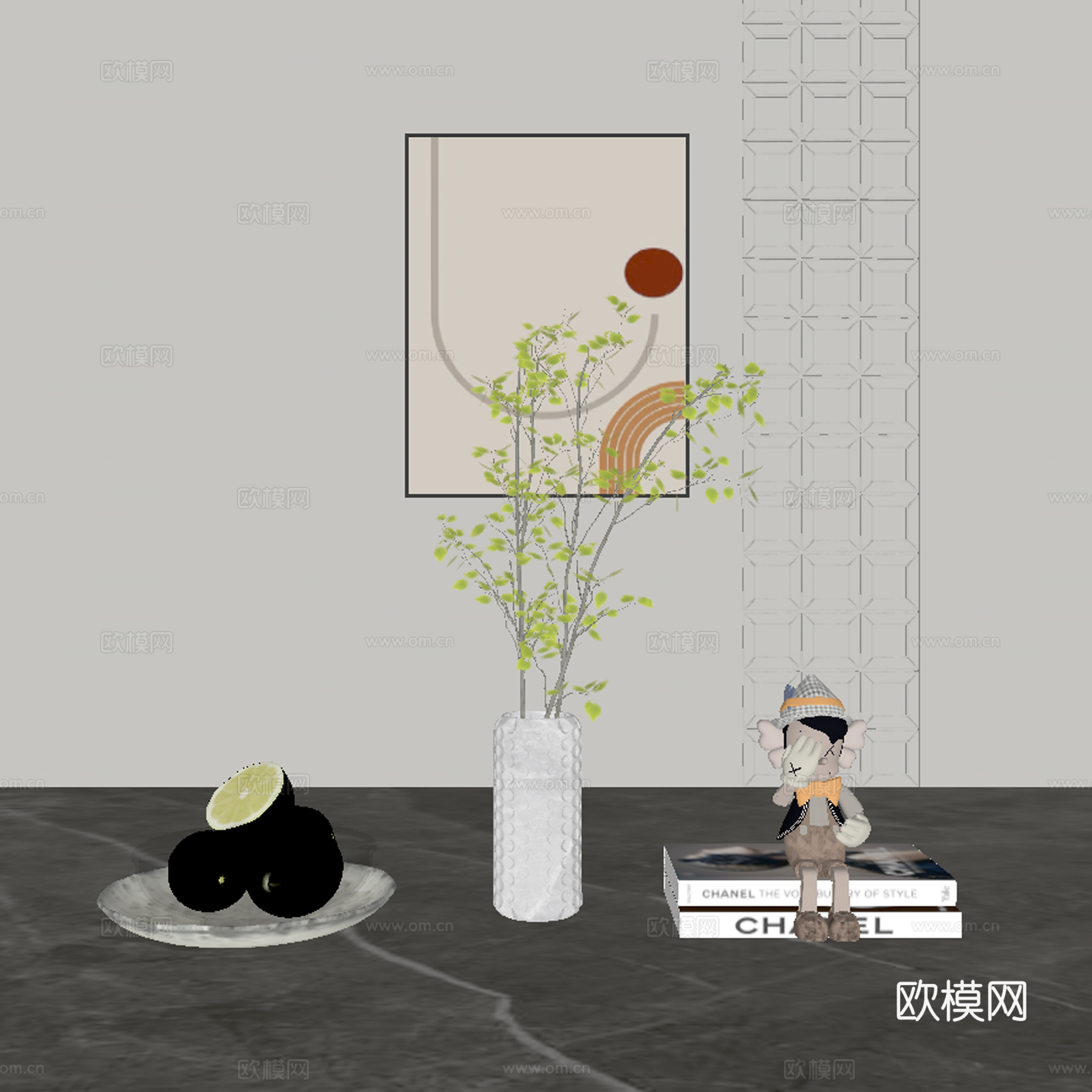 饰品摆件组合su模型