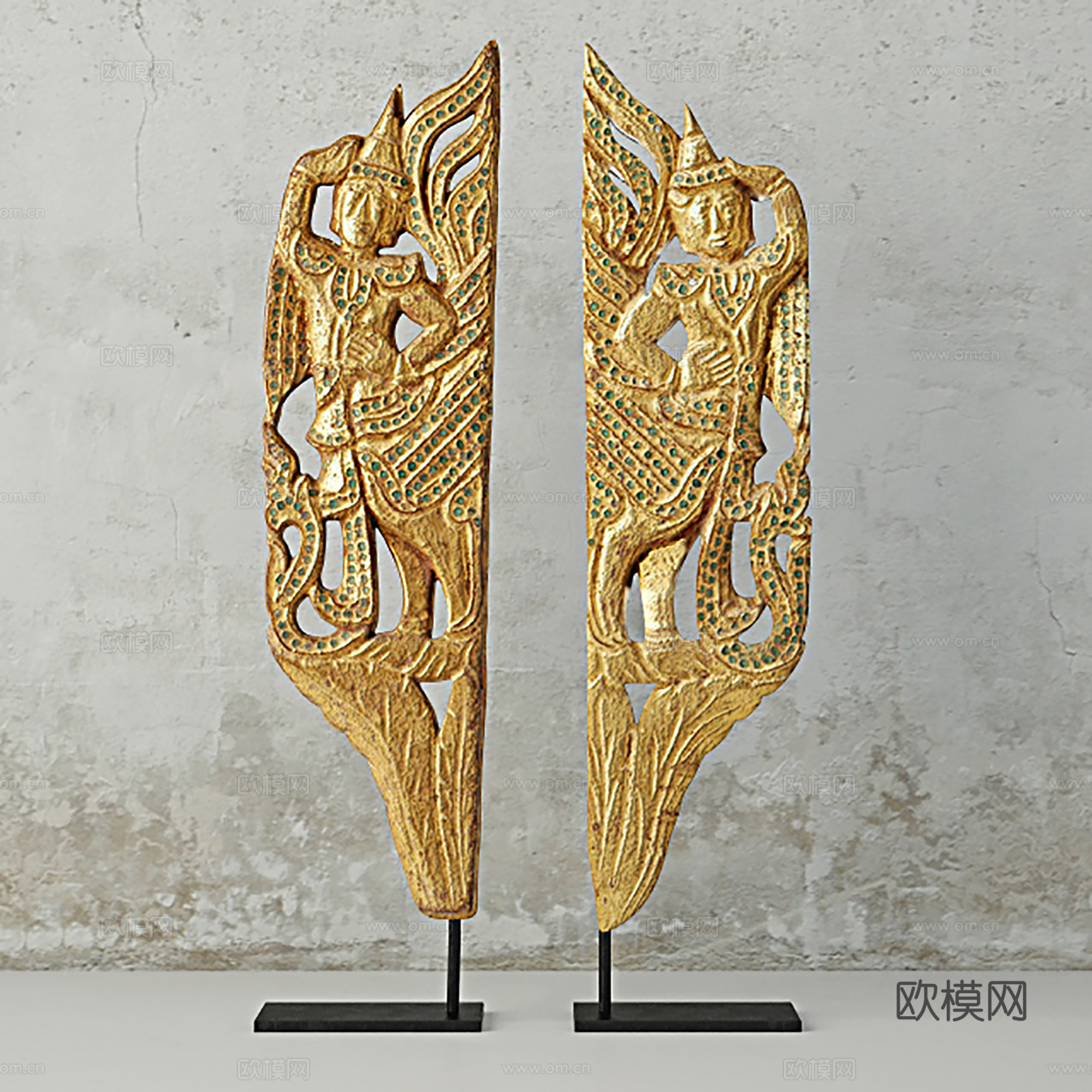 现代饰品摆件 摆件组合3d模型