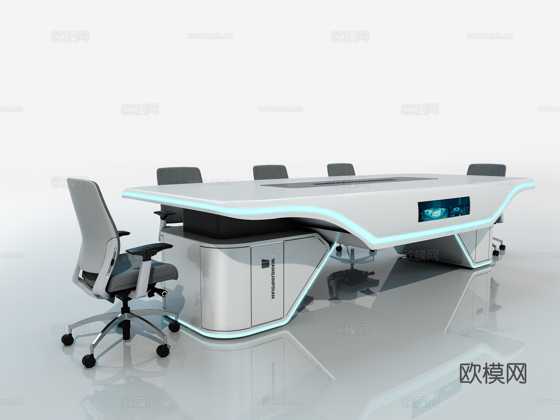 现代会议桌智能会议桌多功能会议桌3d模型