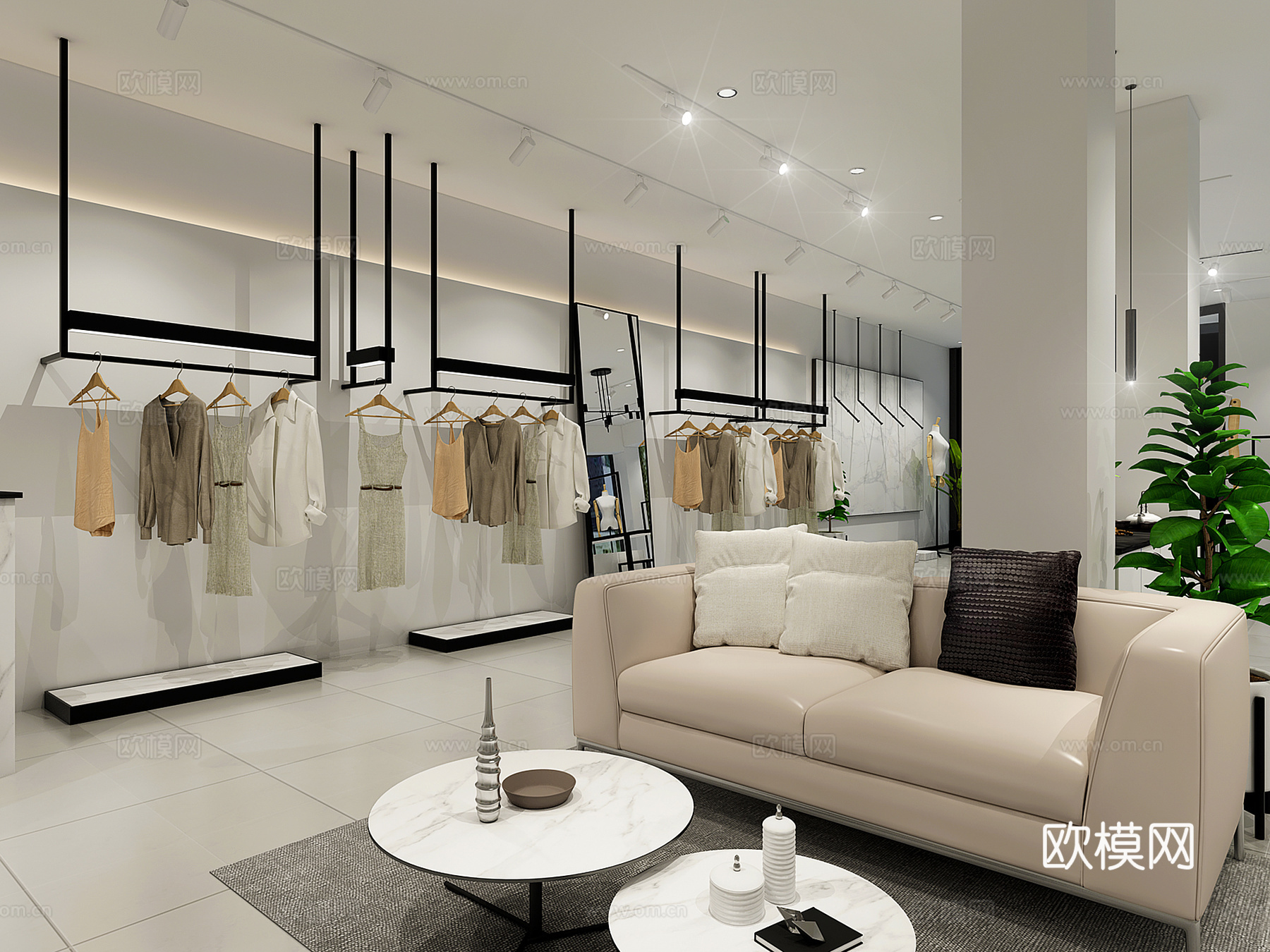 现代服装店设计3d模型