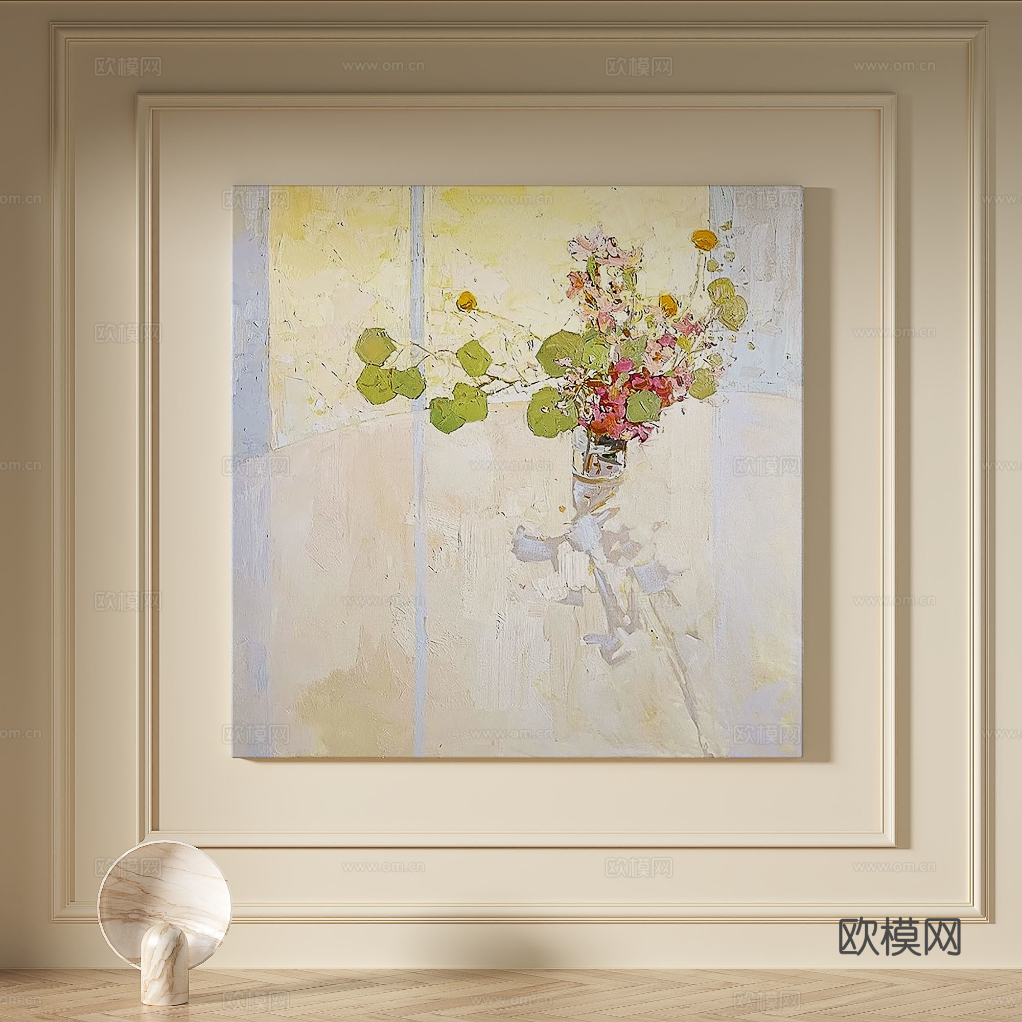 现代，奶油风，轻奢，侘寂，肌理，简约，抽象，装饰画3d模型