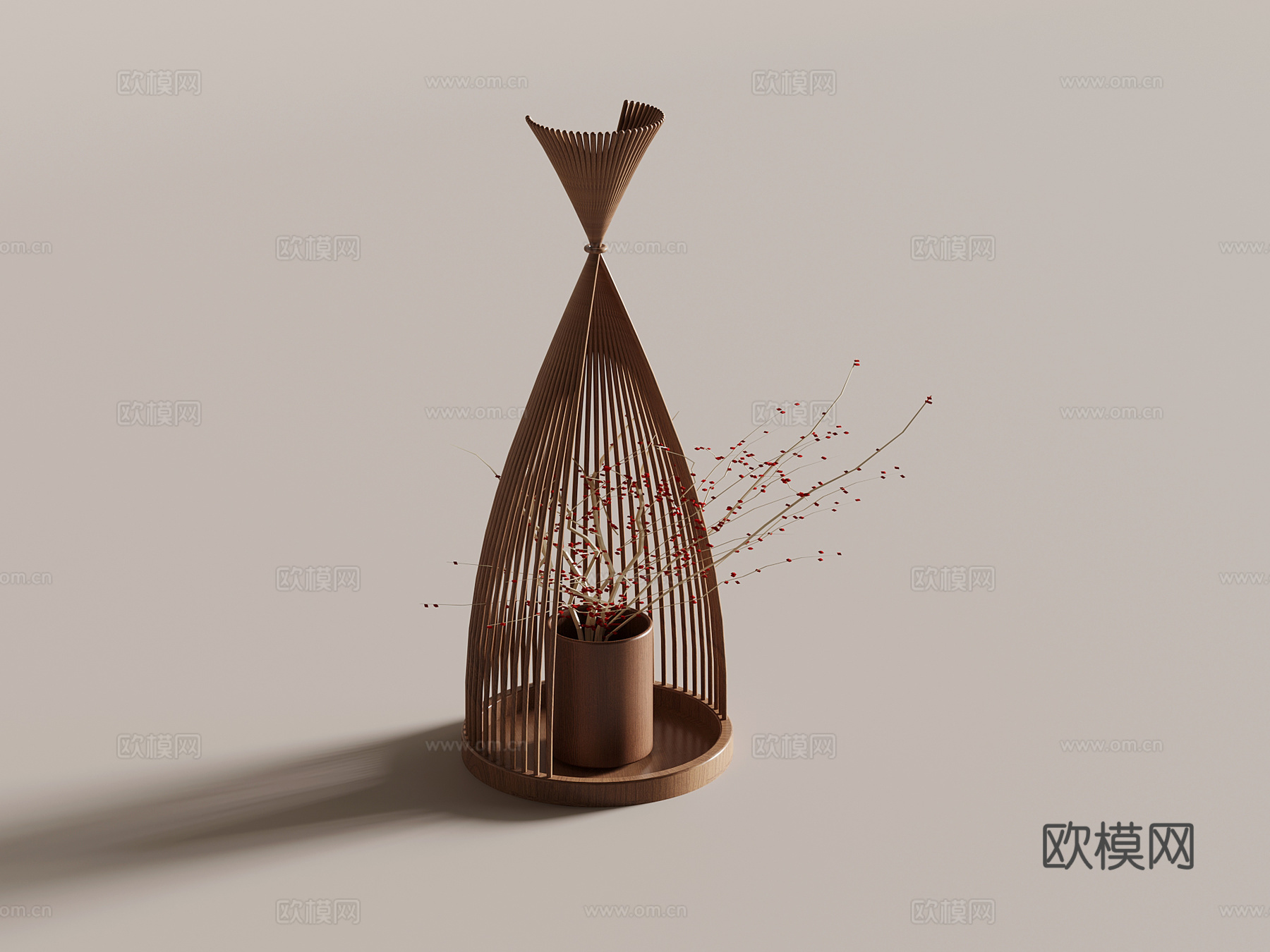 06摆件 侘寂风装饰摆件 花艺3d模型
