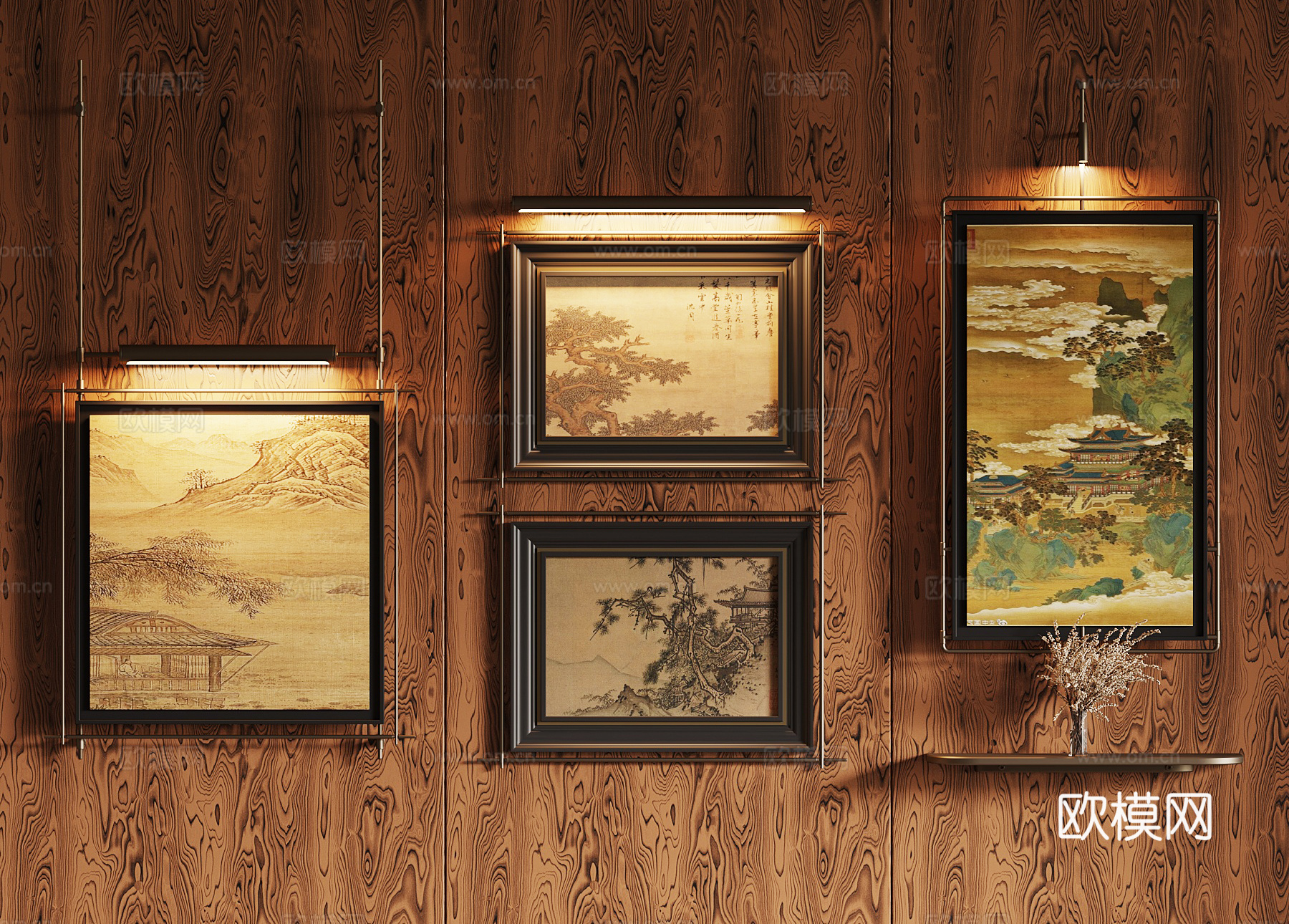 023法式挂画 装饰画 艺术画3d模型