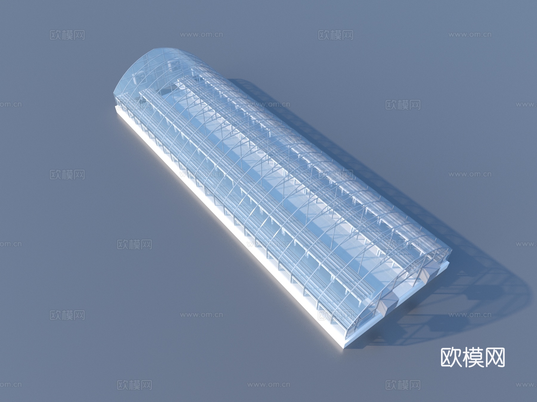 温室大棚 玻璃房 玻璃采光顶3d模型