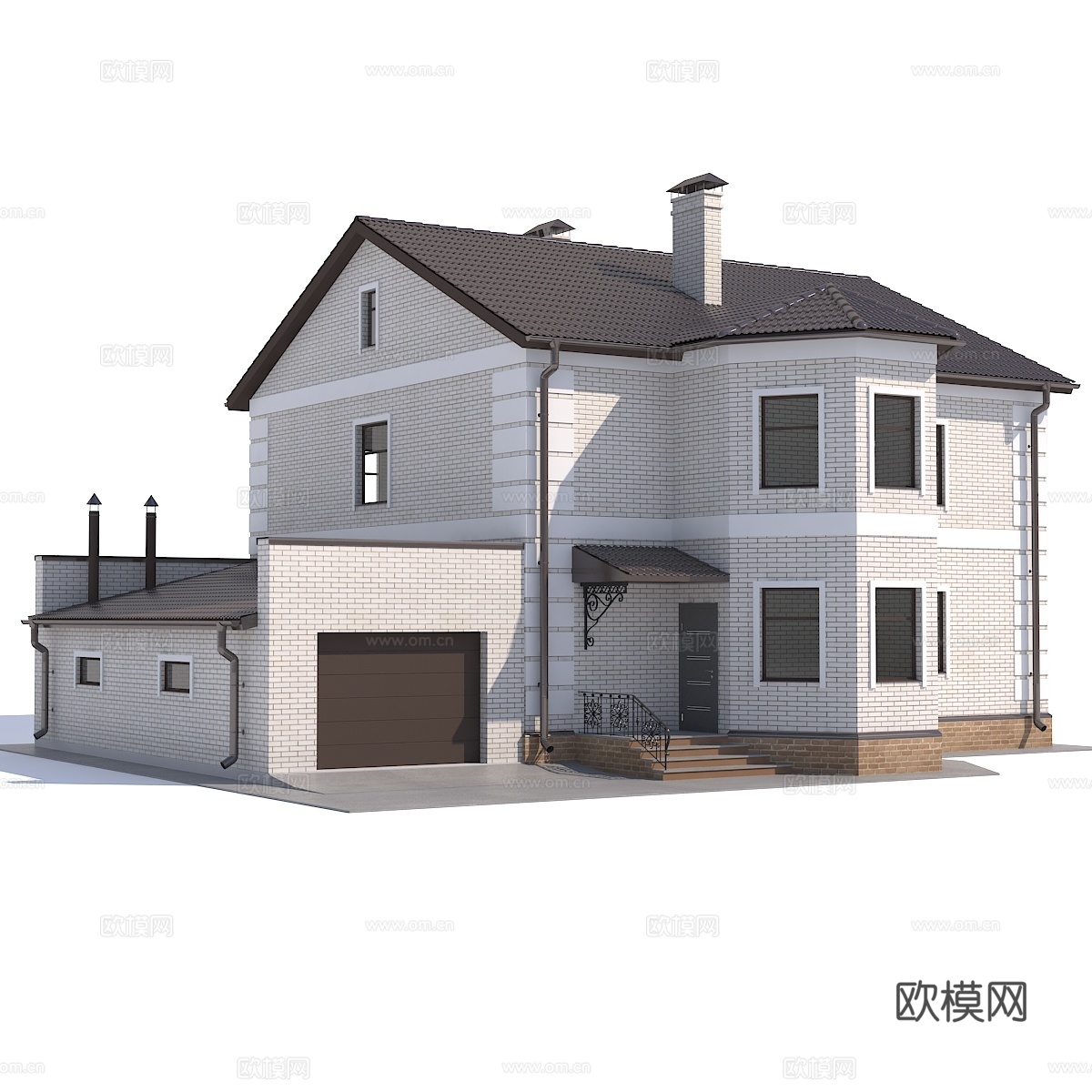 欧式自建房 自建房3d模型