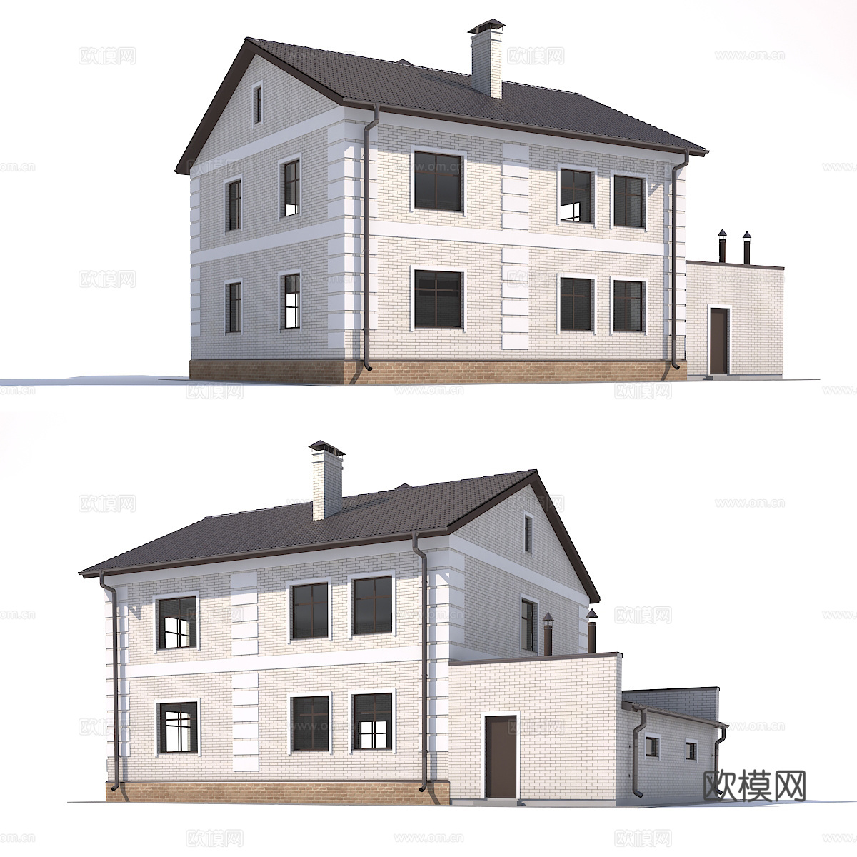 欧式自建房 自建房3d模型