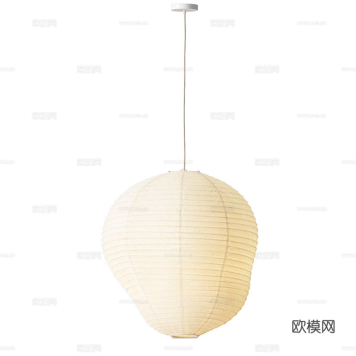 新中式侘寂藤编布艺装饰吊灯3d模型
