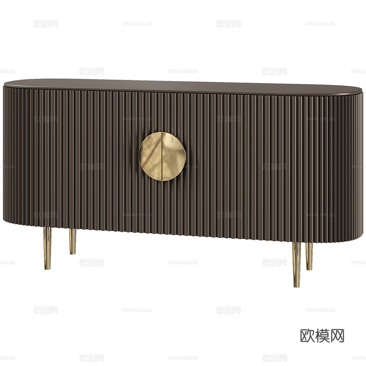 新中式轻奢玄关柜 端景台3d模型