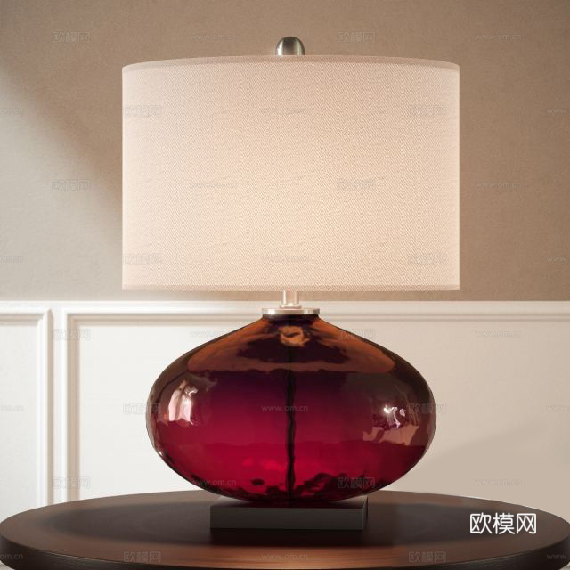 简欧台灯 台灯3d模型下载