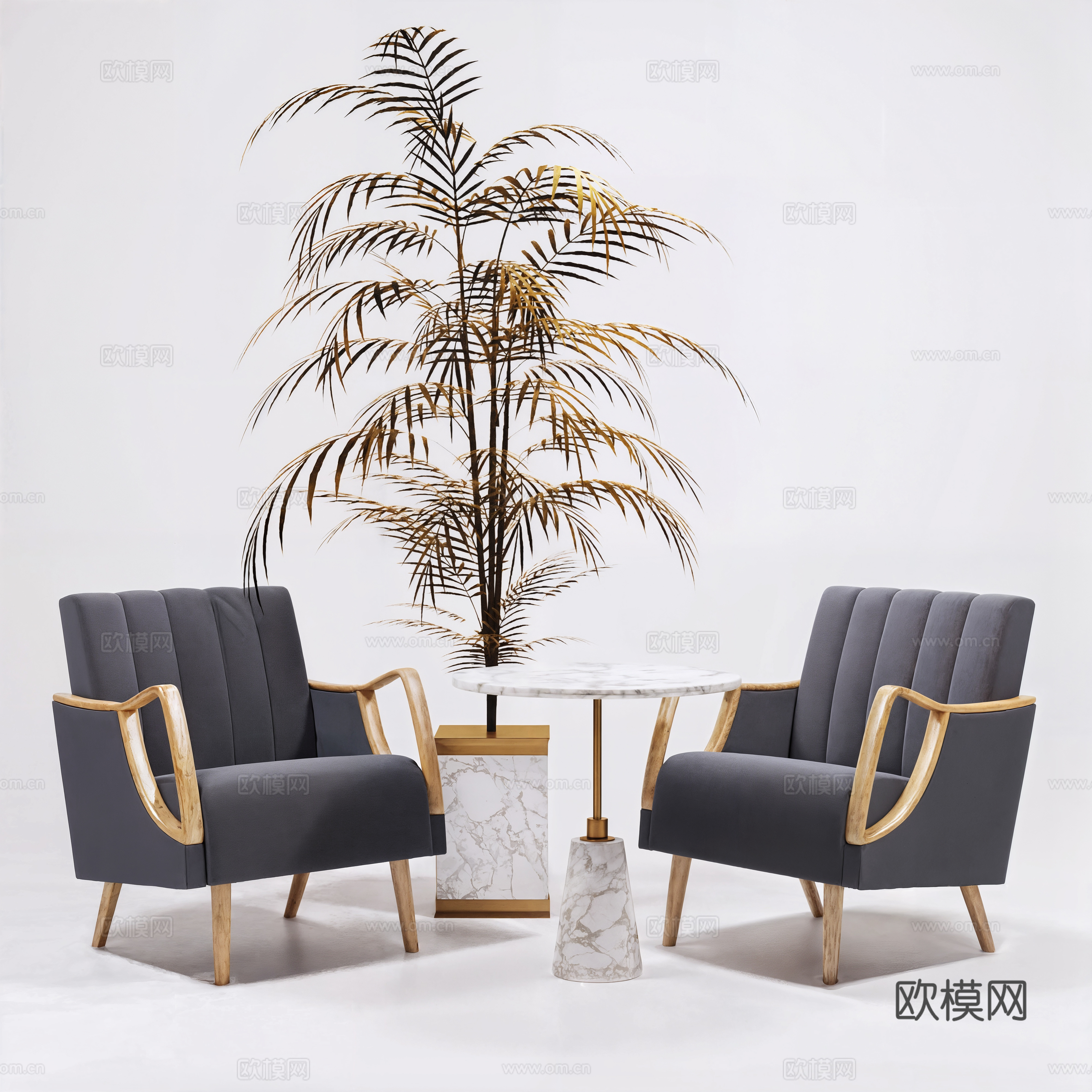 现代休闲椅 布椅 书椅单椅3d模型