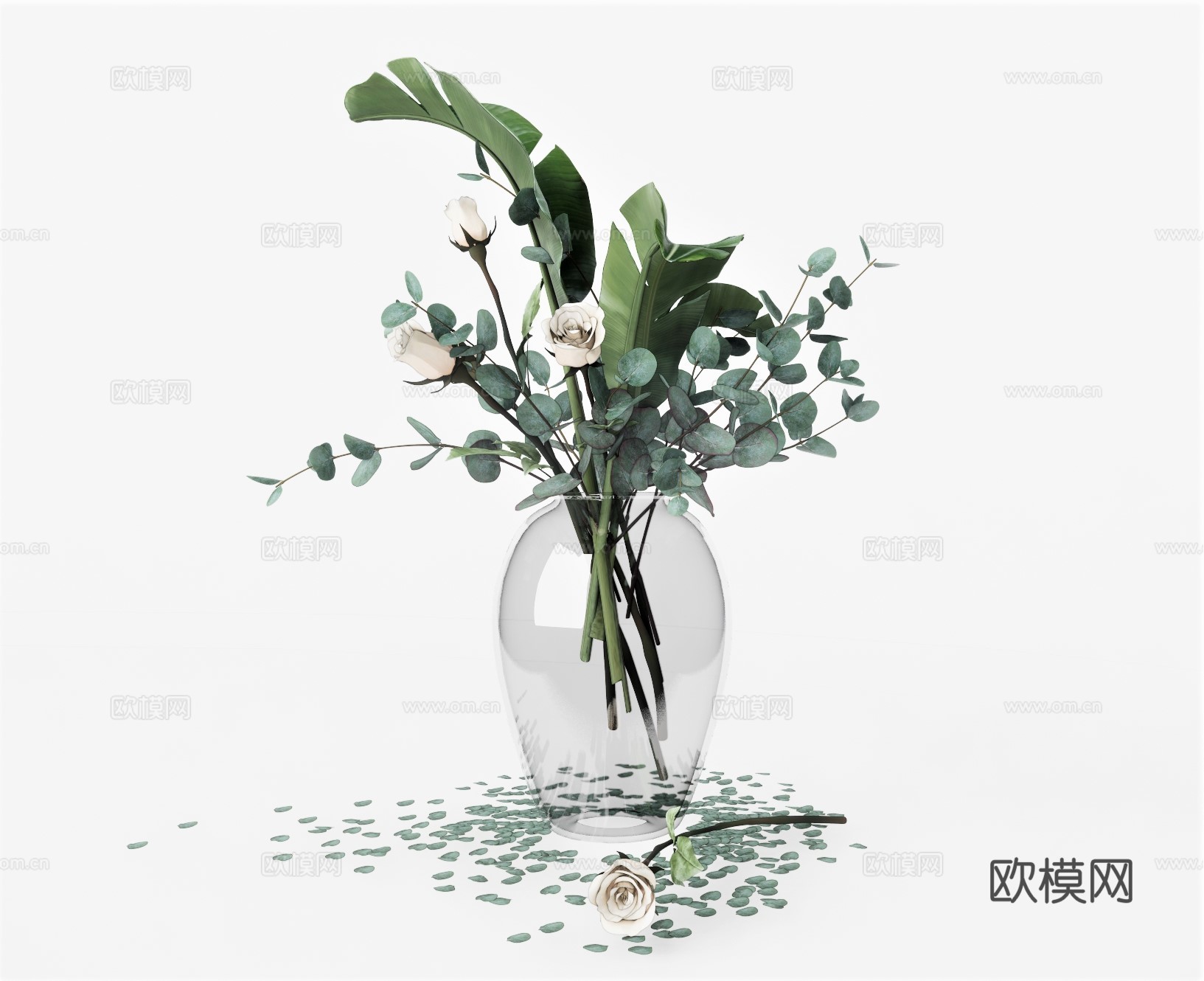 现代花瓶摆件su模型下载