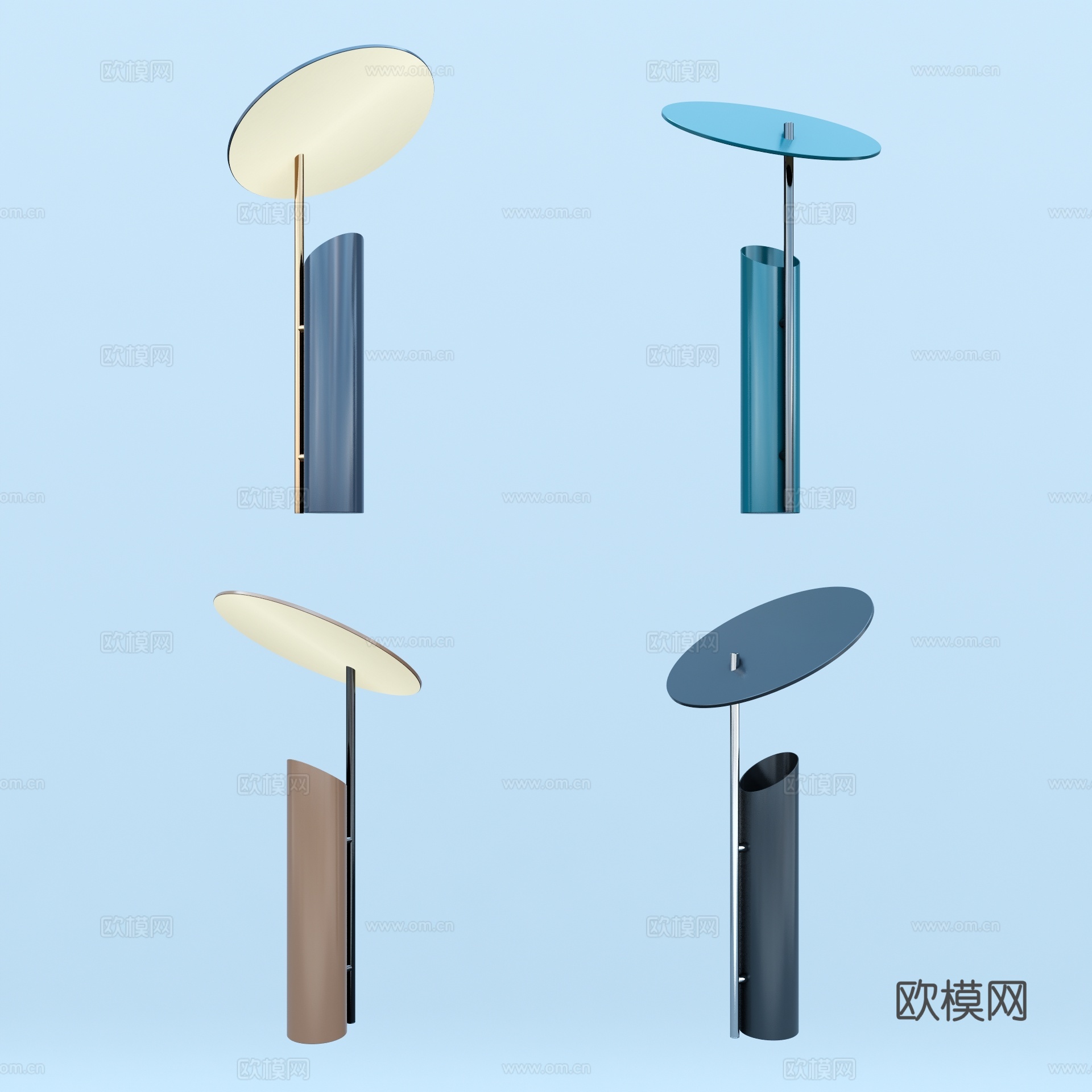 现代轻奢台灯su模型下载