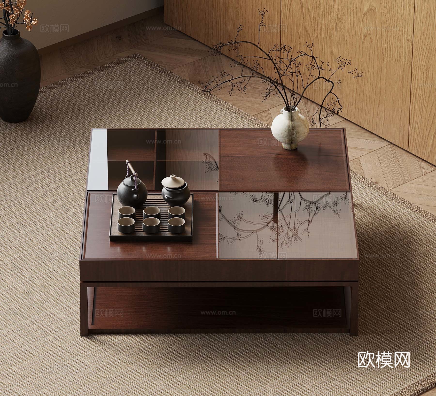 29新中式茶几3d模型