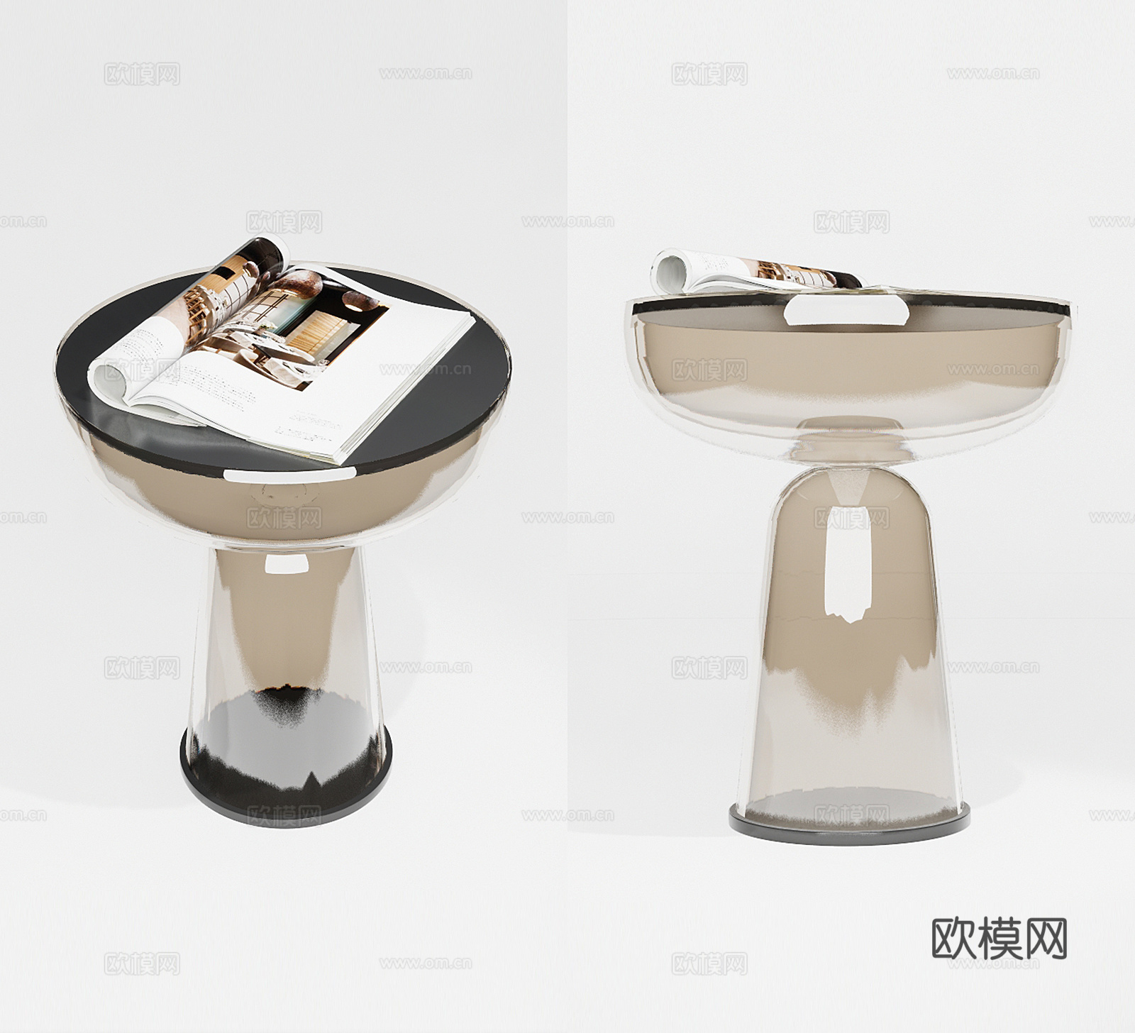 现代轻奢圆几su模型下载