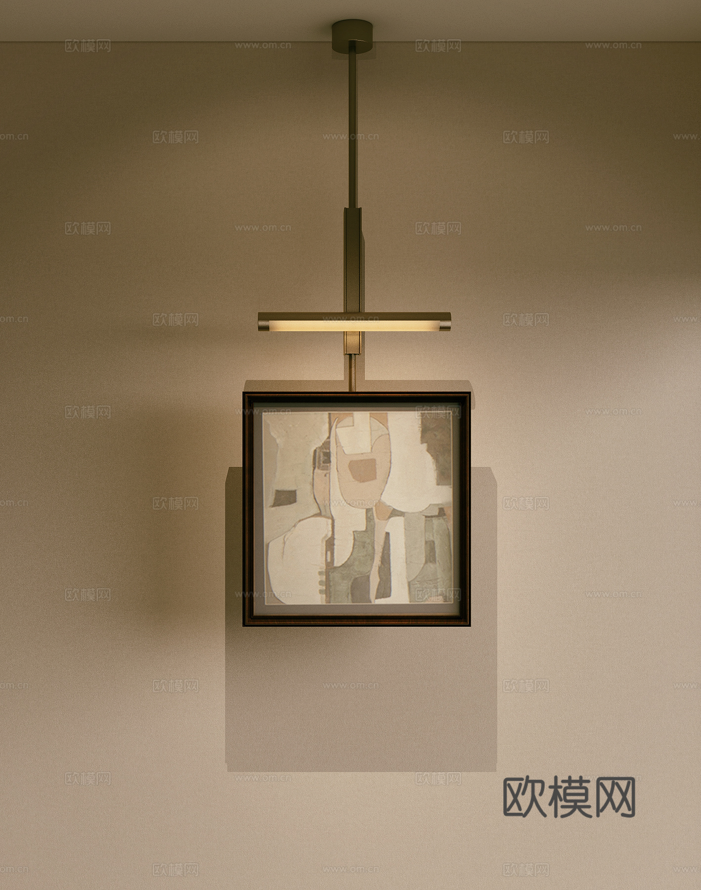 现代床头挂画 卧室挂画 客厅挂画 抽象挂画 书房挂画3d模型