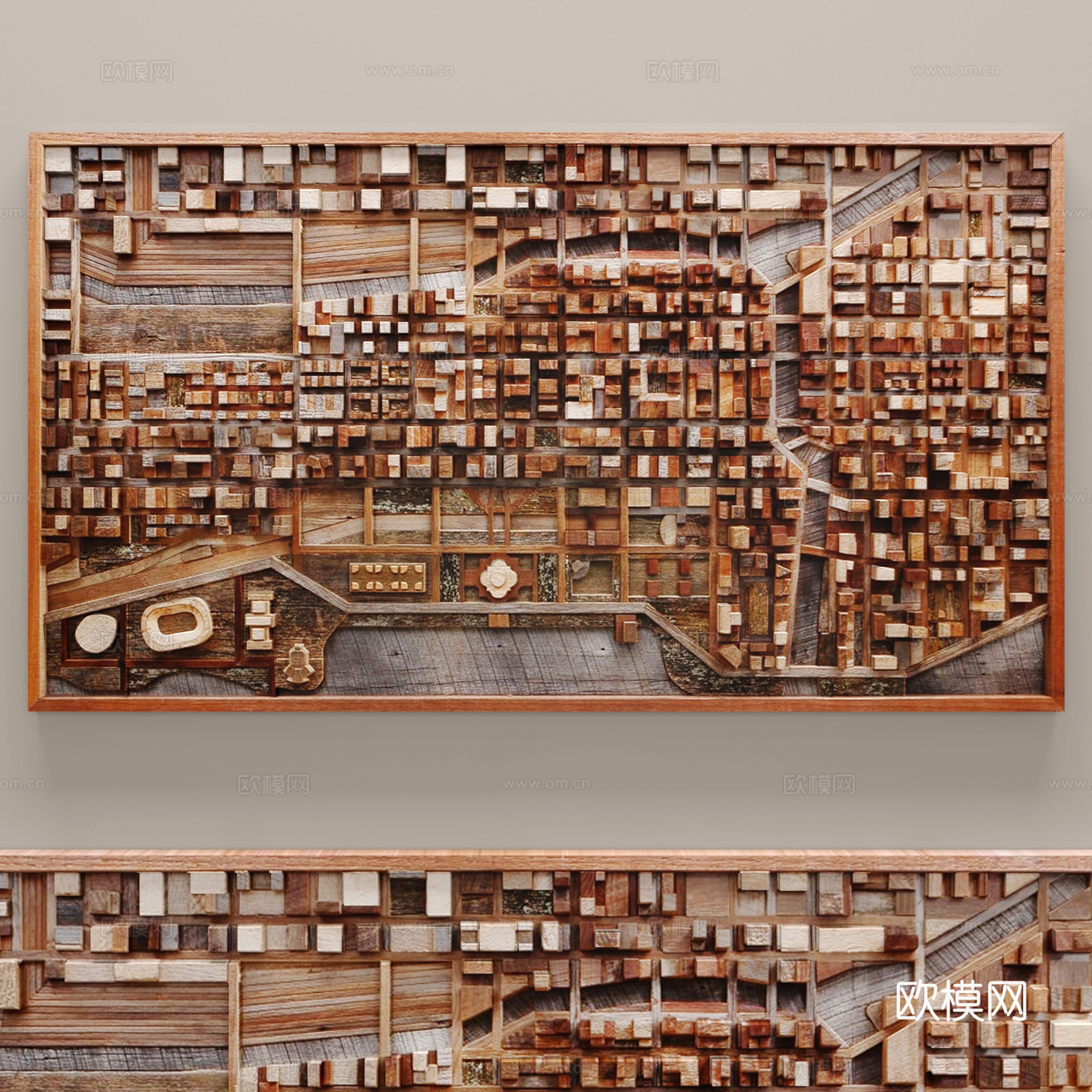 现代挂画 装饰画 艺术浮雕挂画3d模型