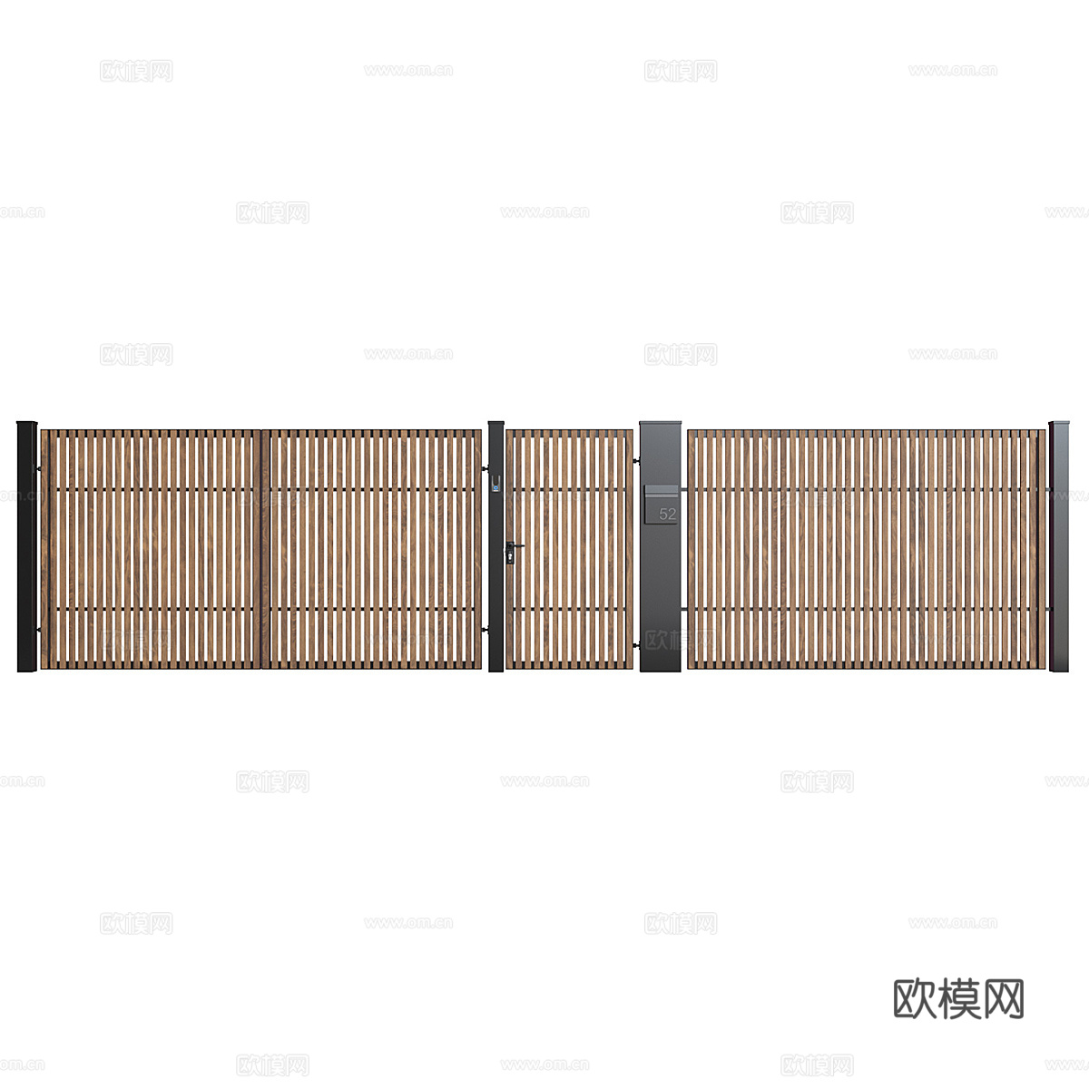 现代意式护栏 围栏 栅栏3d模型