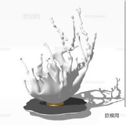 现代雕塑小品su模型下载