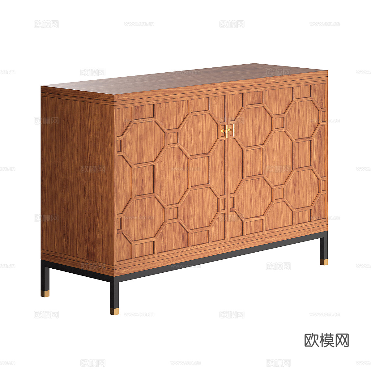 北欧简约装饰边柜 边柜 简约边柜 木质边柜 矮柜3d模型