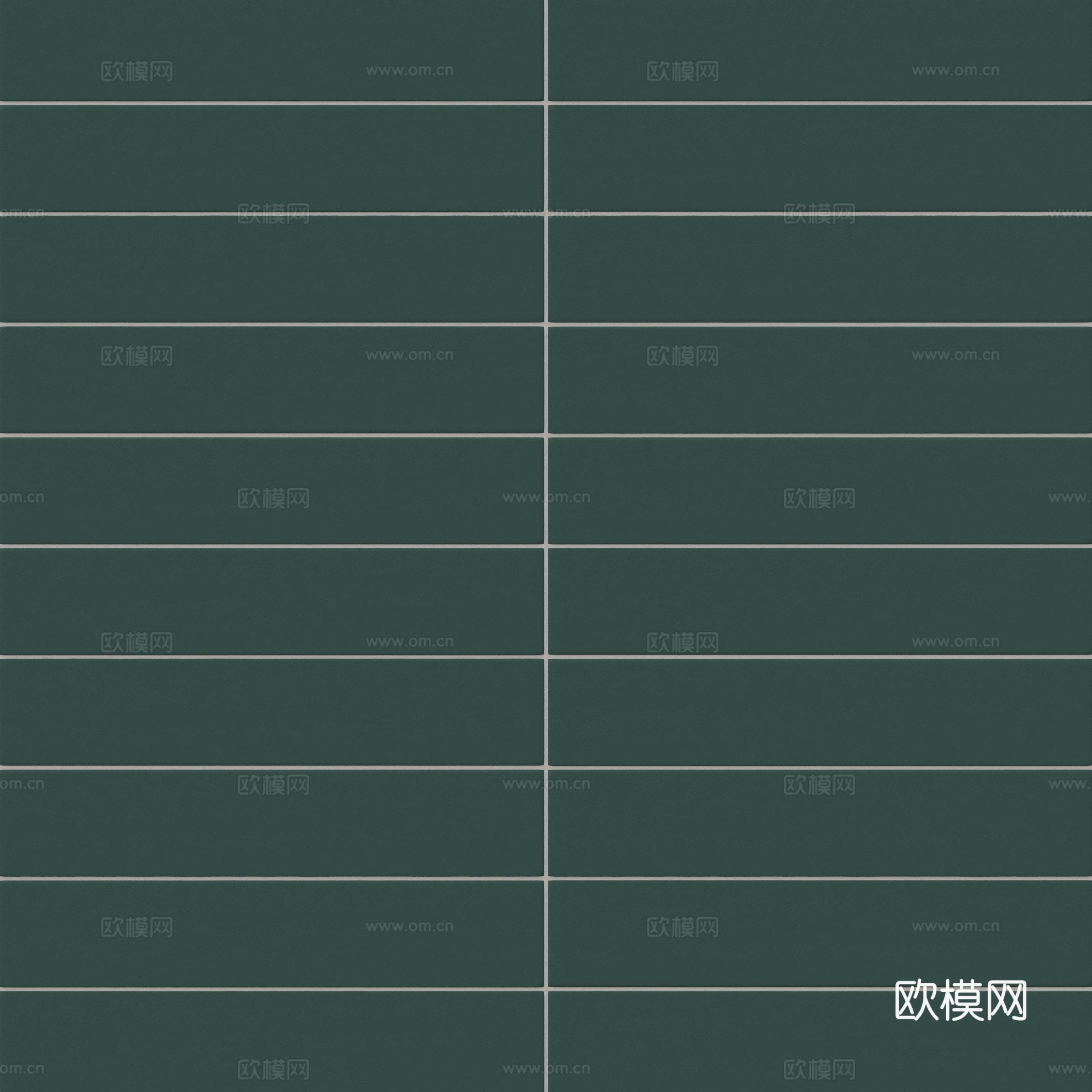 4x21墨绿色对缝瓷砖