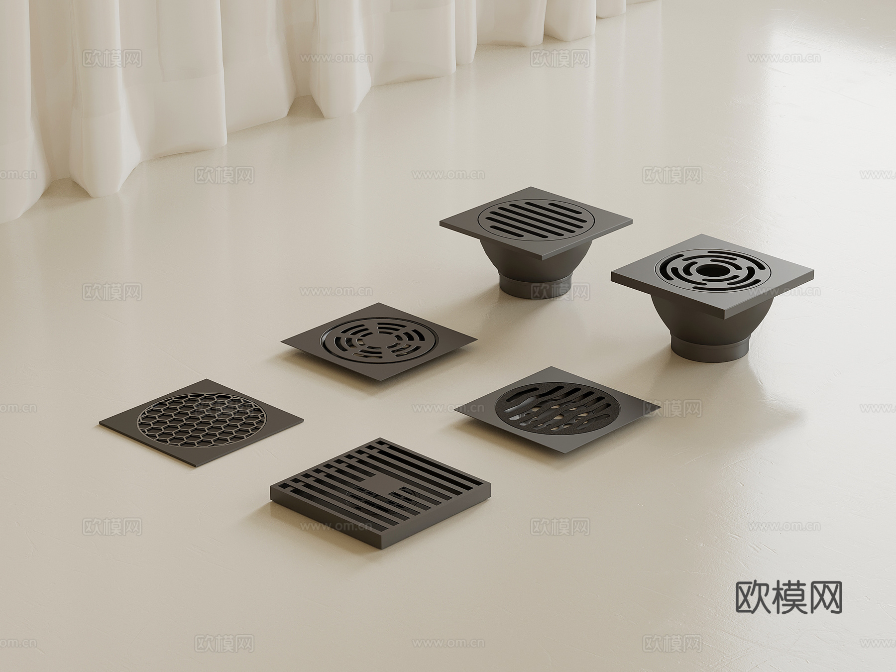 21地漏 现代地漏3d模型