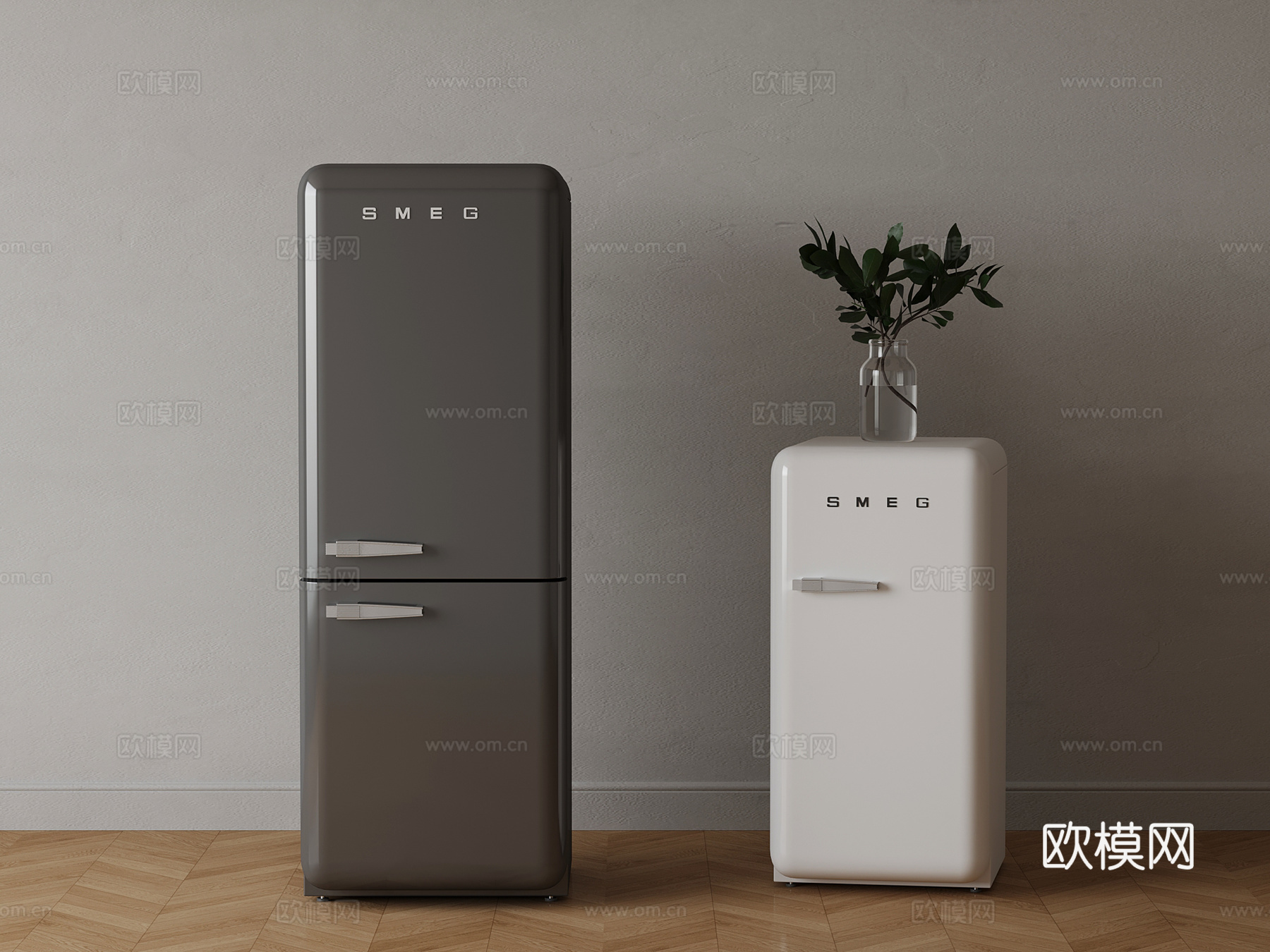 02现代冰箱3d模型