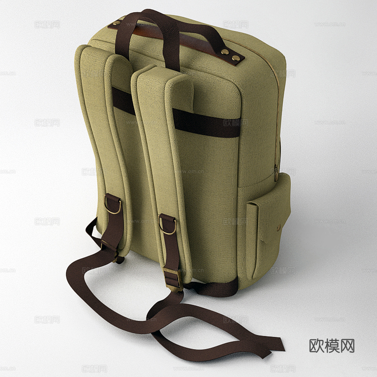 现代背包 双肩包3d模型