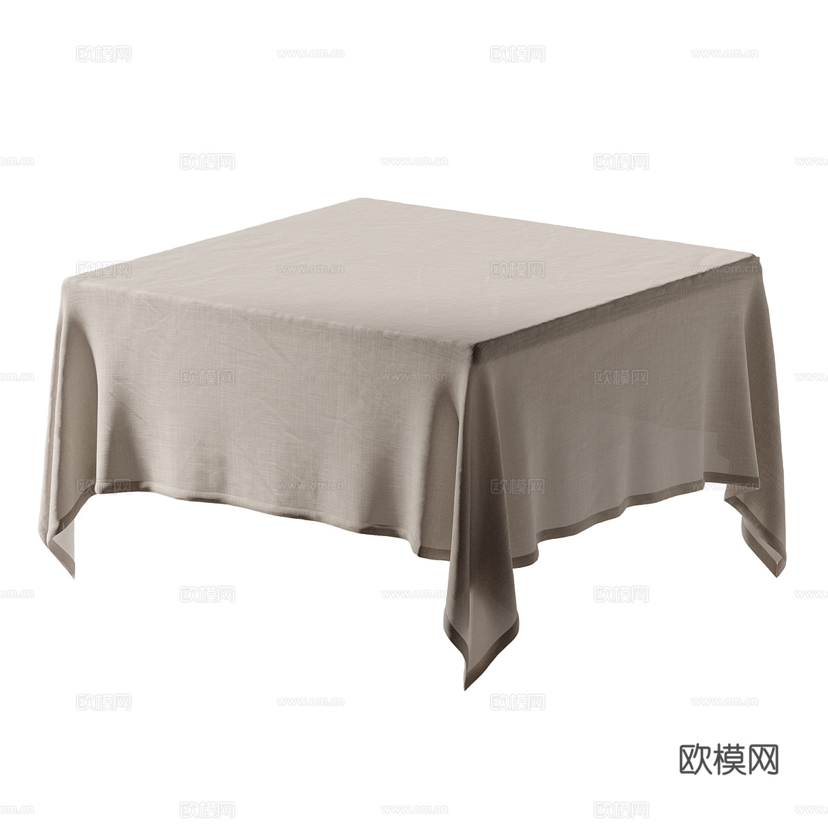 方形桌布3d模型