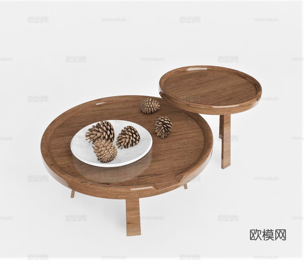 现代茶几su模型下载