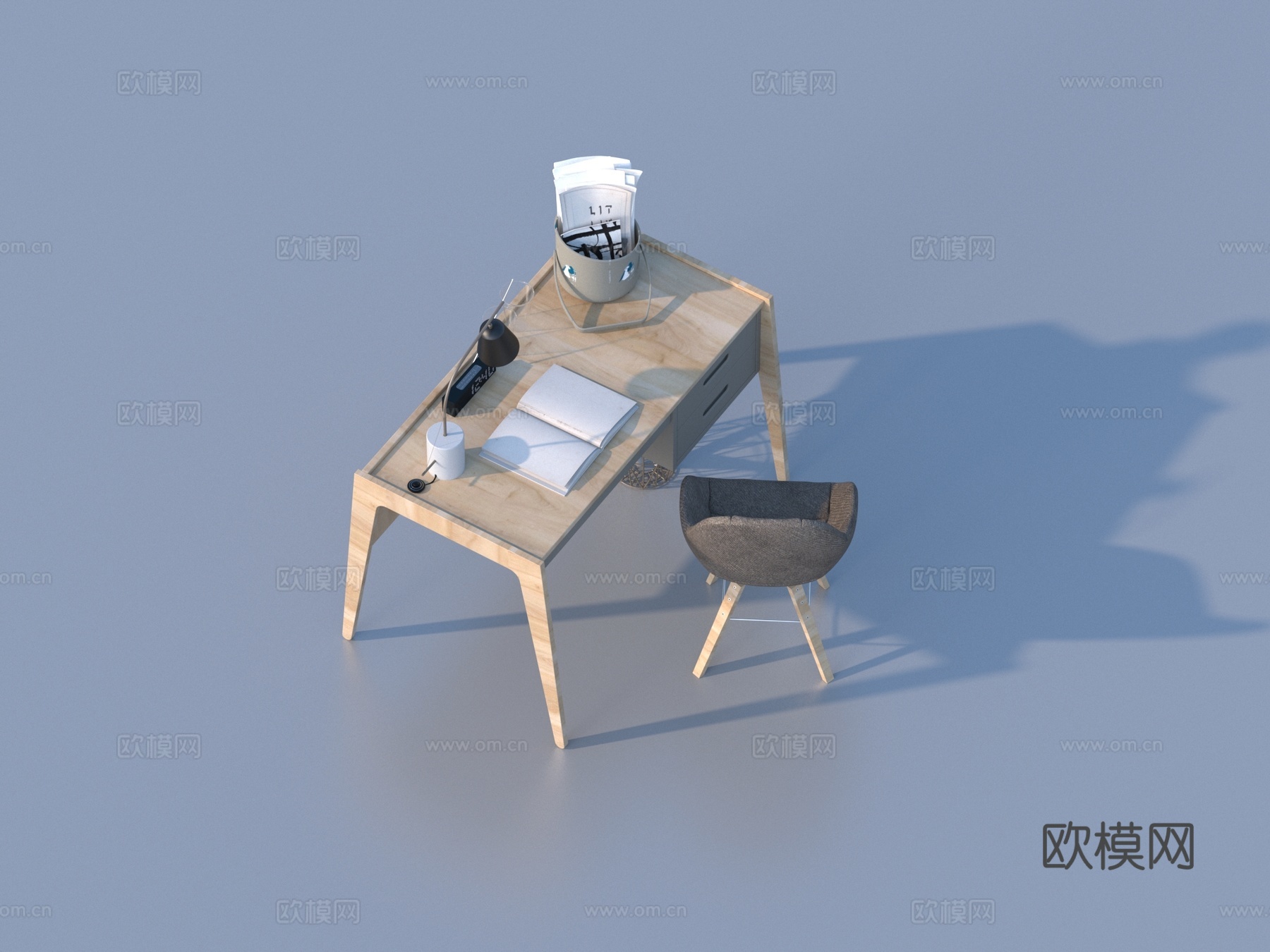 书桌椅 休闲桌椅3d模型