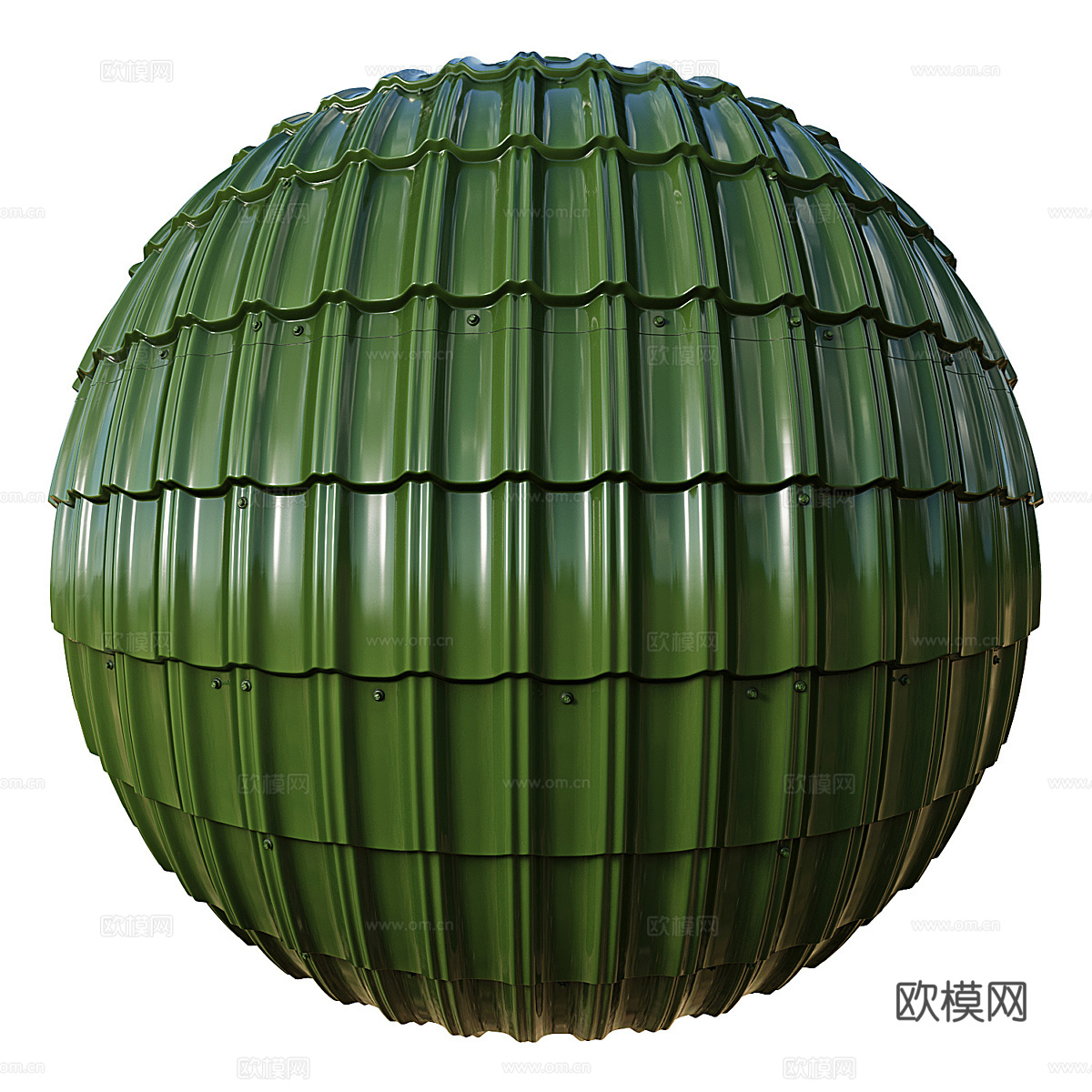 现代金属瓦 彩钢瓦材料3d模型