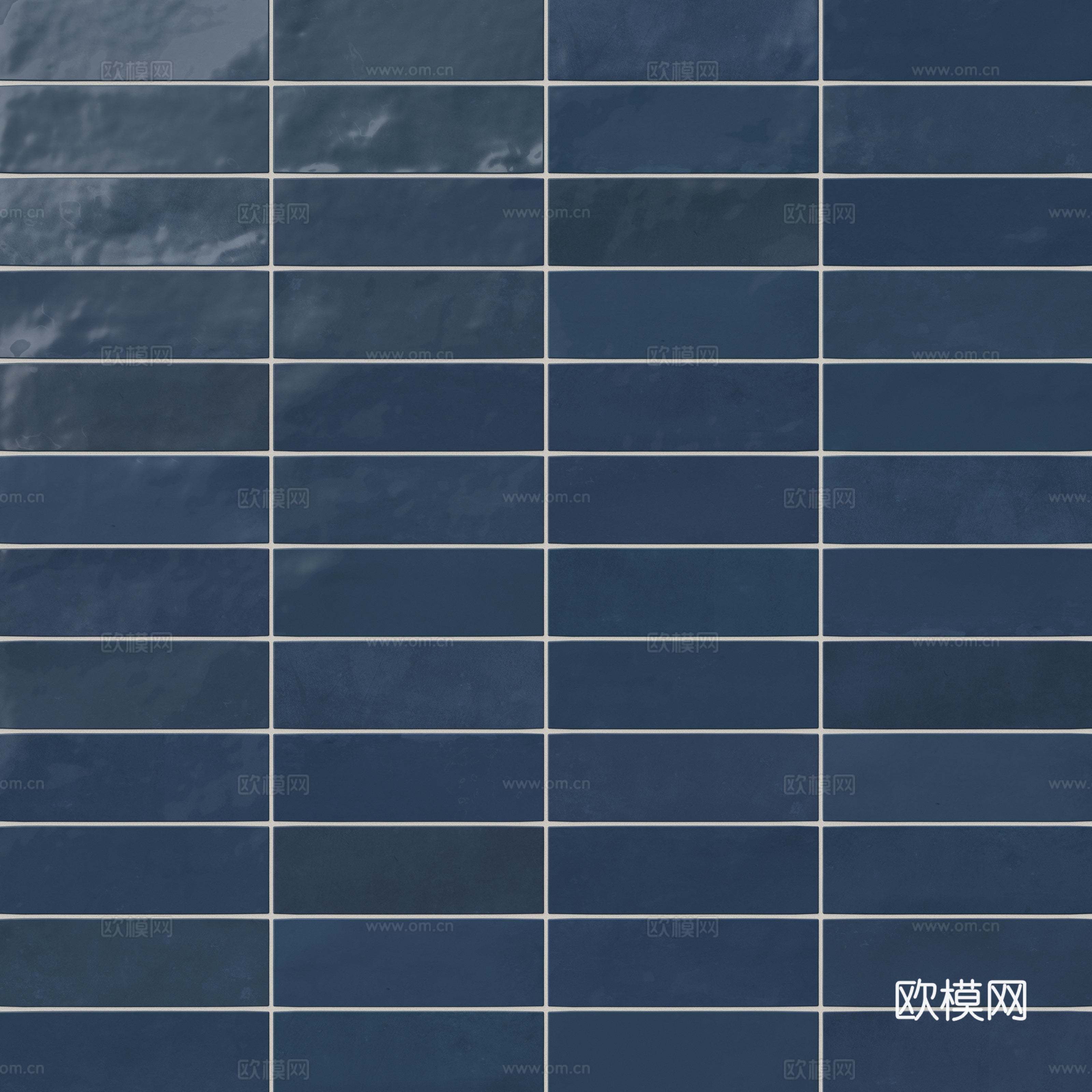 深蓝色对缝光面釉面瓷砖