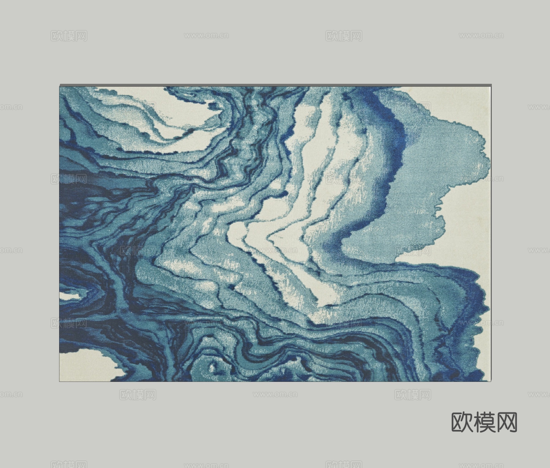 现代艺术地毯su模型下载
