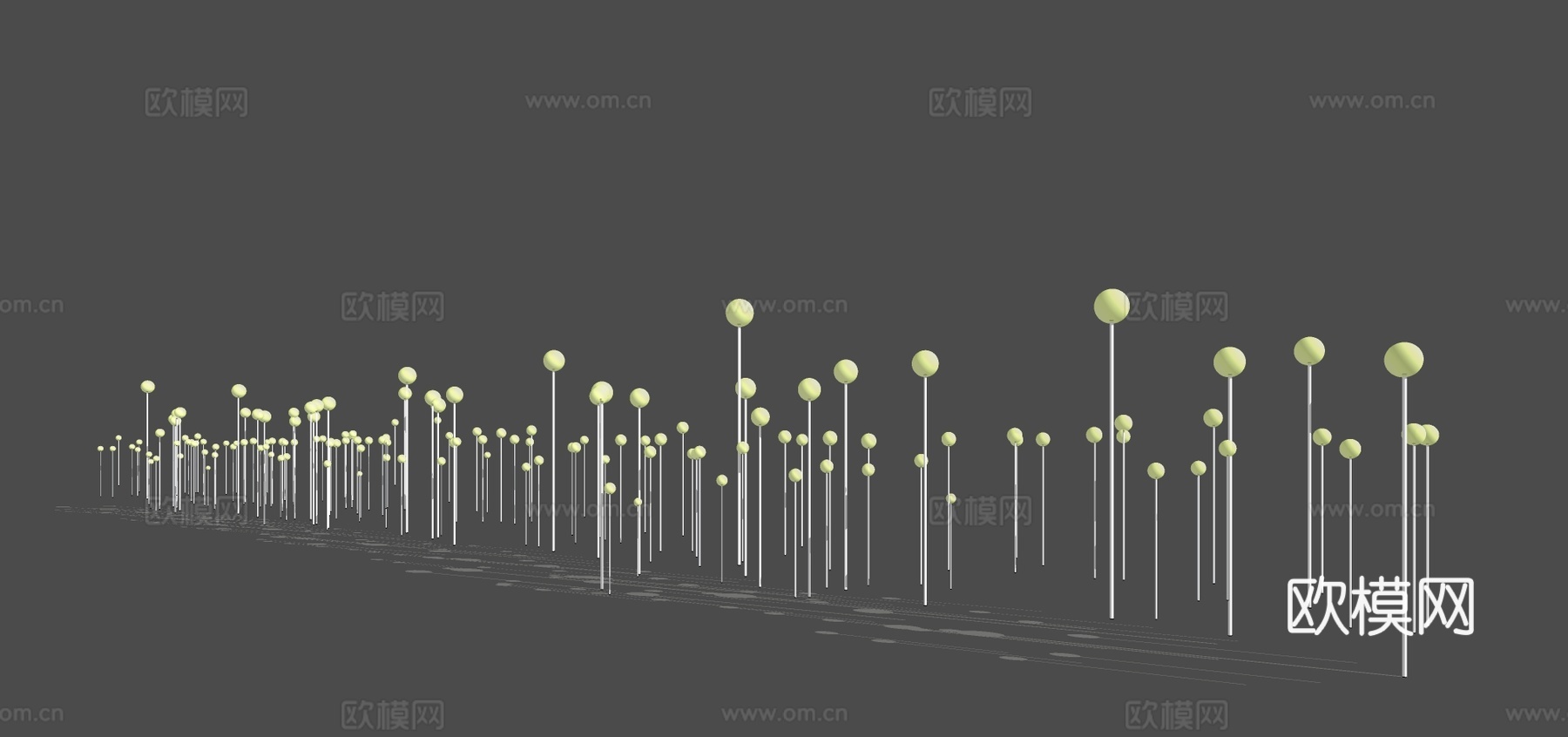 现代路灯su模型下载