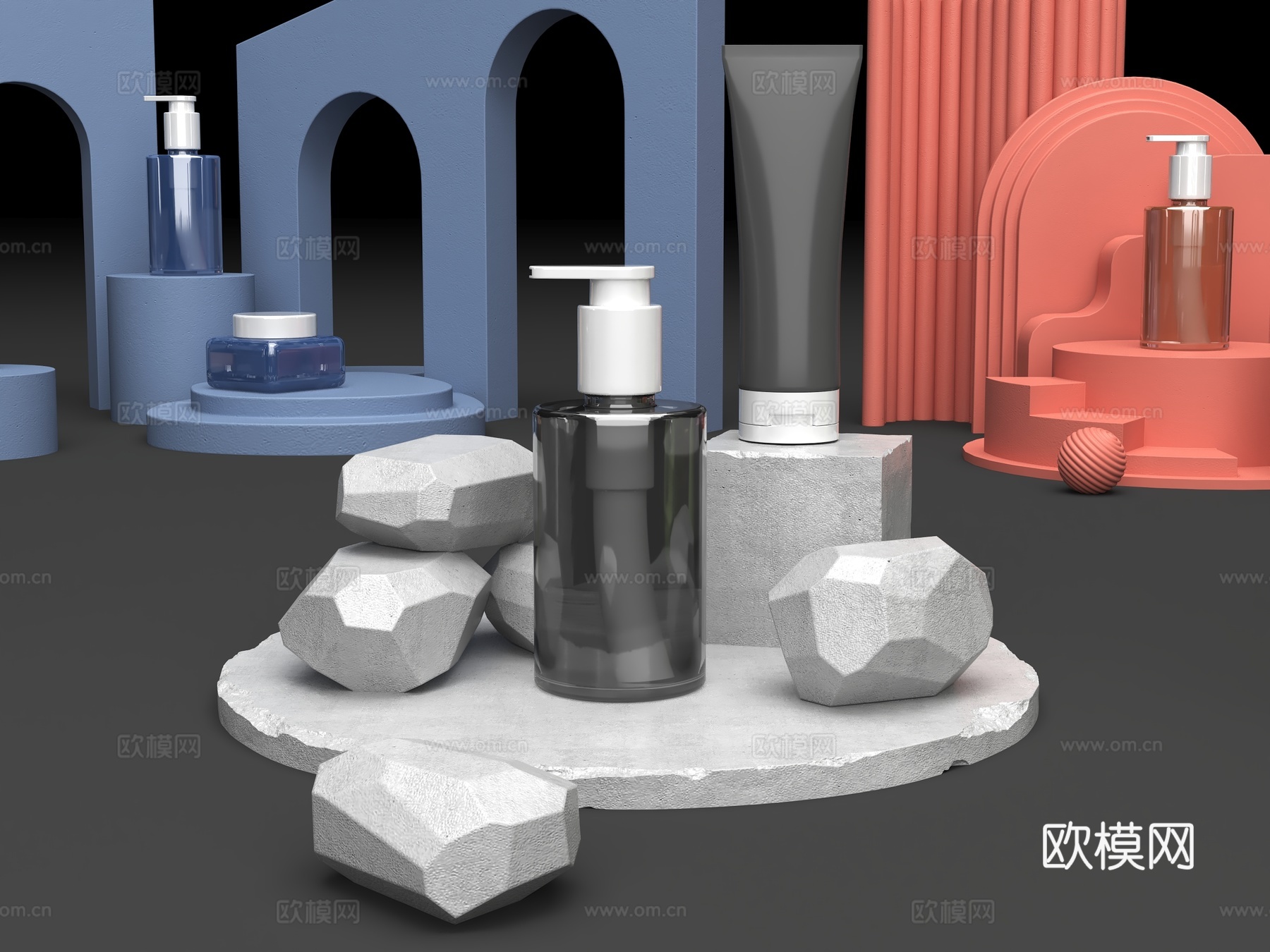 产品展示 电商场景 产品场景 美容产品 美容场景 科技场景3d模型
