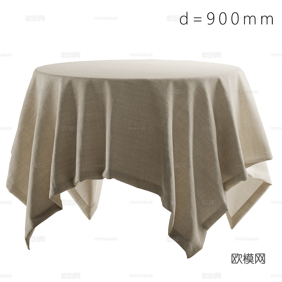 圆形桌布3d模型