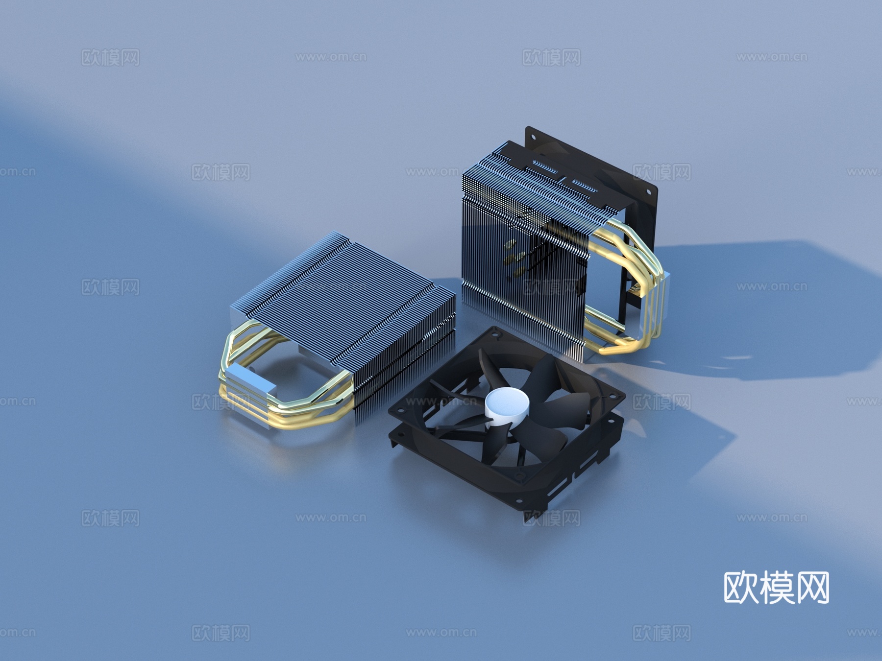 散热片 CPU风扇支架 零件 五金件3d模型