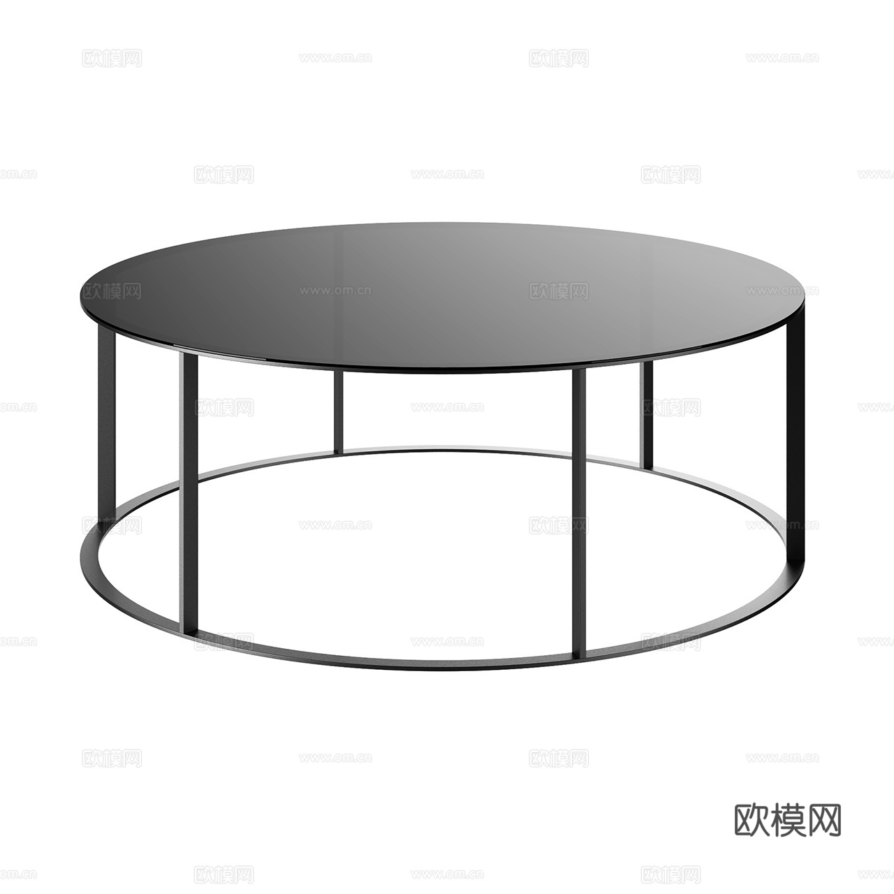Maxalto 现代茶几 极简茶几 玻璃茶几 圆形茶几3d模型