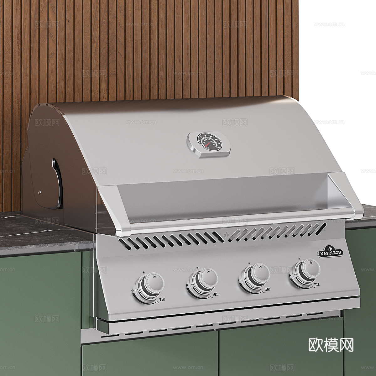 现代户外厨房 烧烤炉3d模型