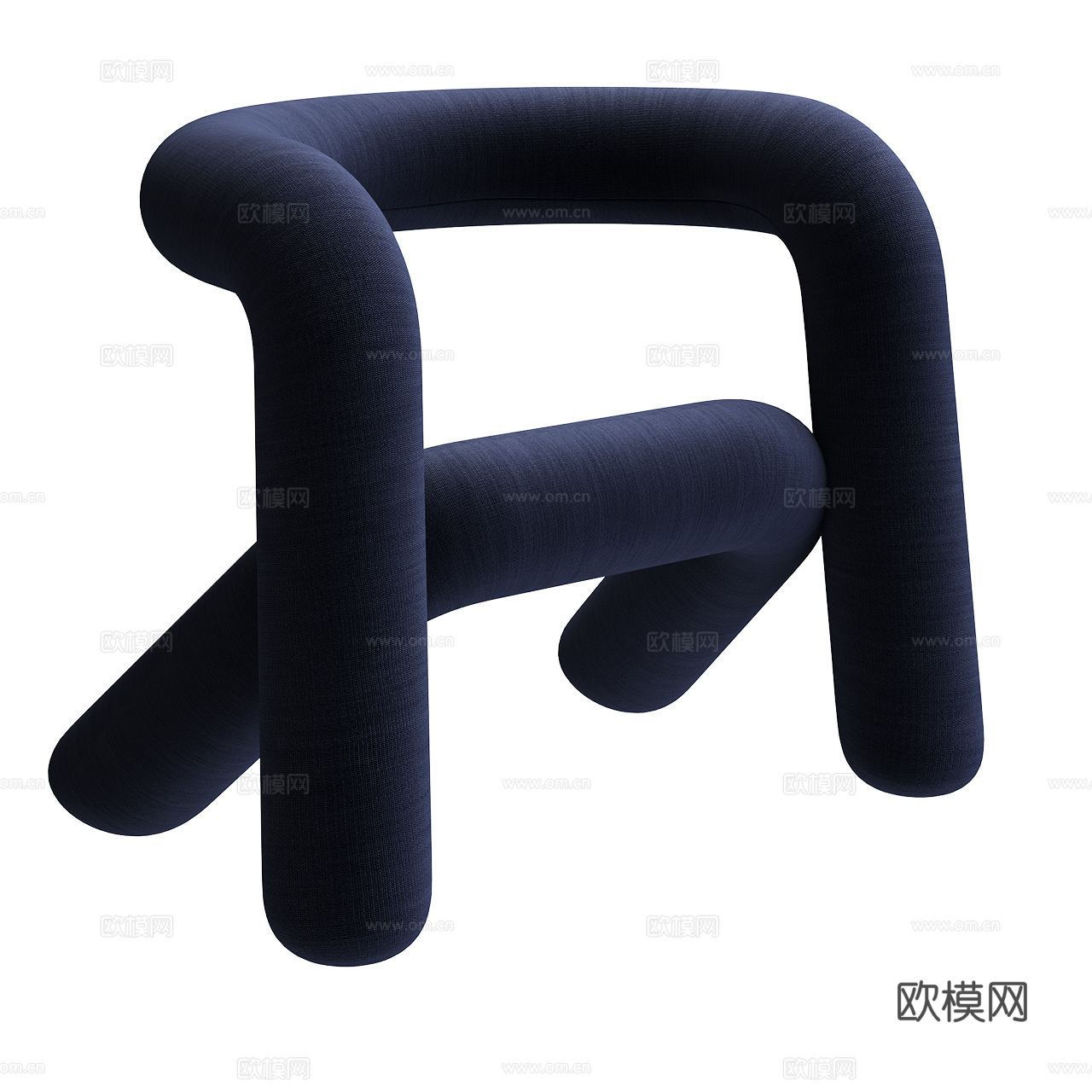 Moustache 现代休闲椅 网红休闲椅 布艺休闲椅3d模型