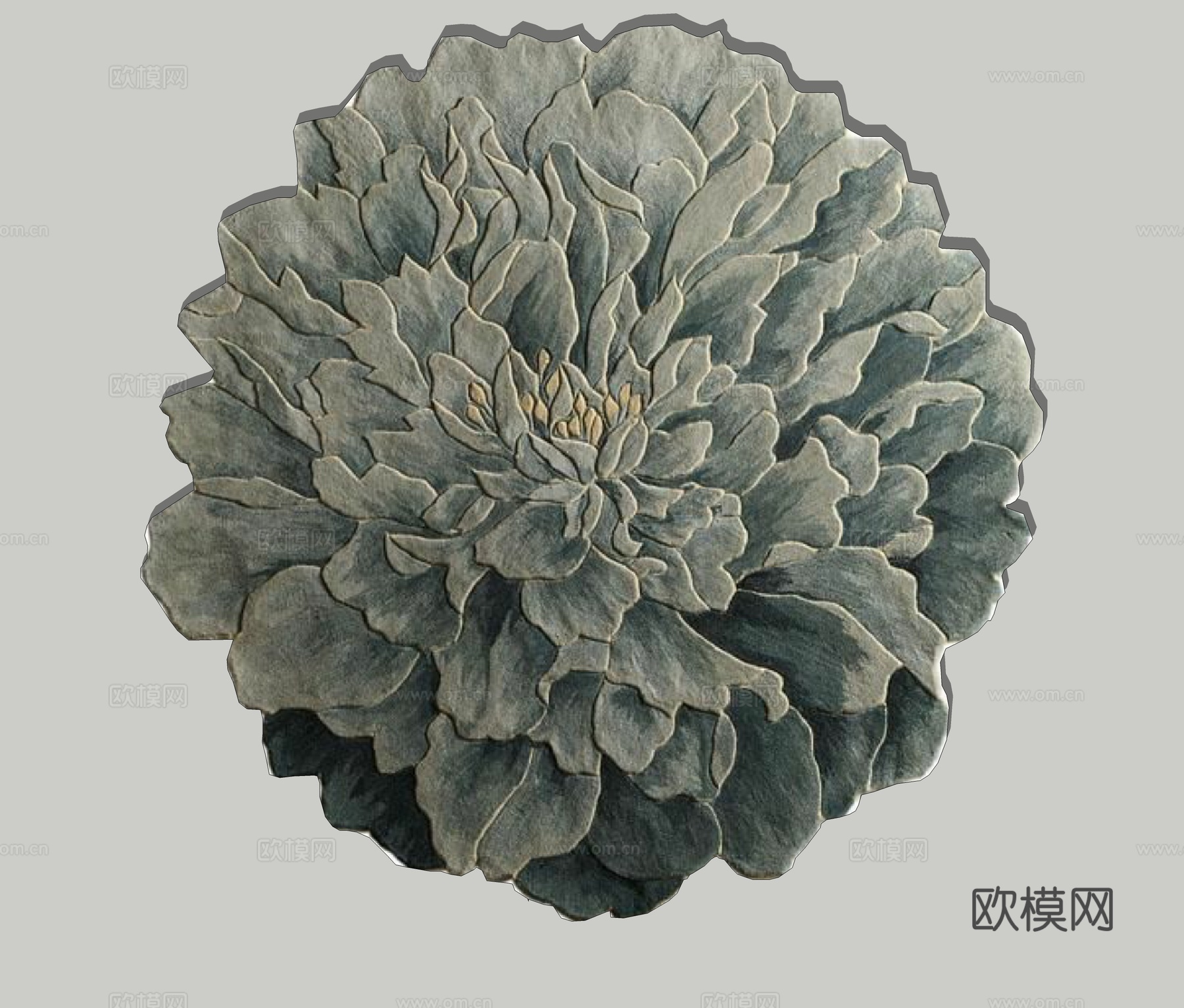 现代艺术地毯su模型下载