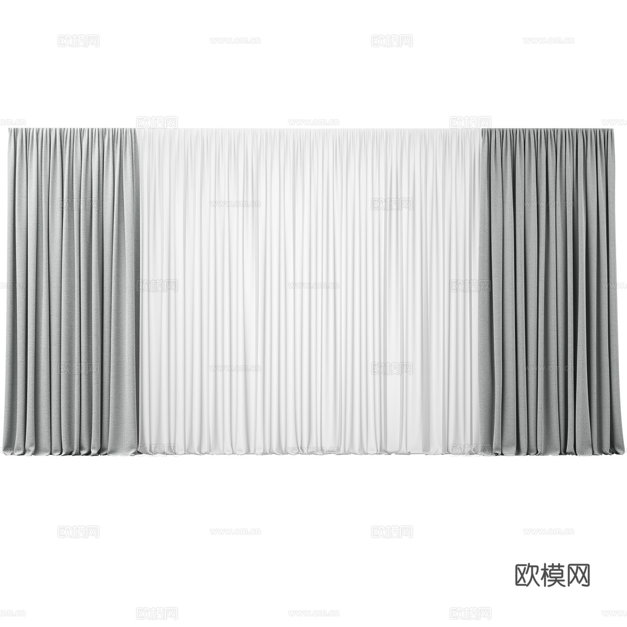 Drapilux 现代窗帘 极简窗帘 布艺窗帘 纱帘 拉帘3d模型