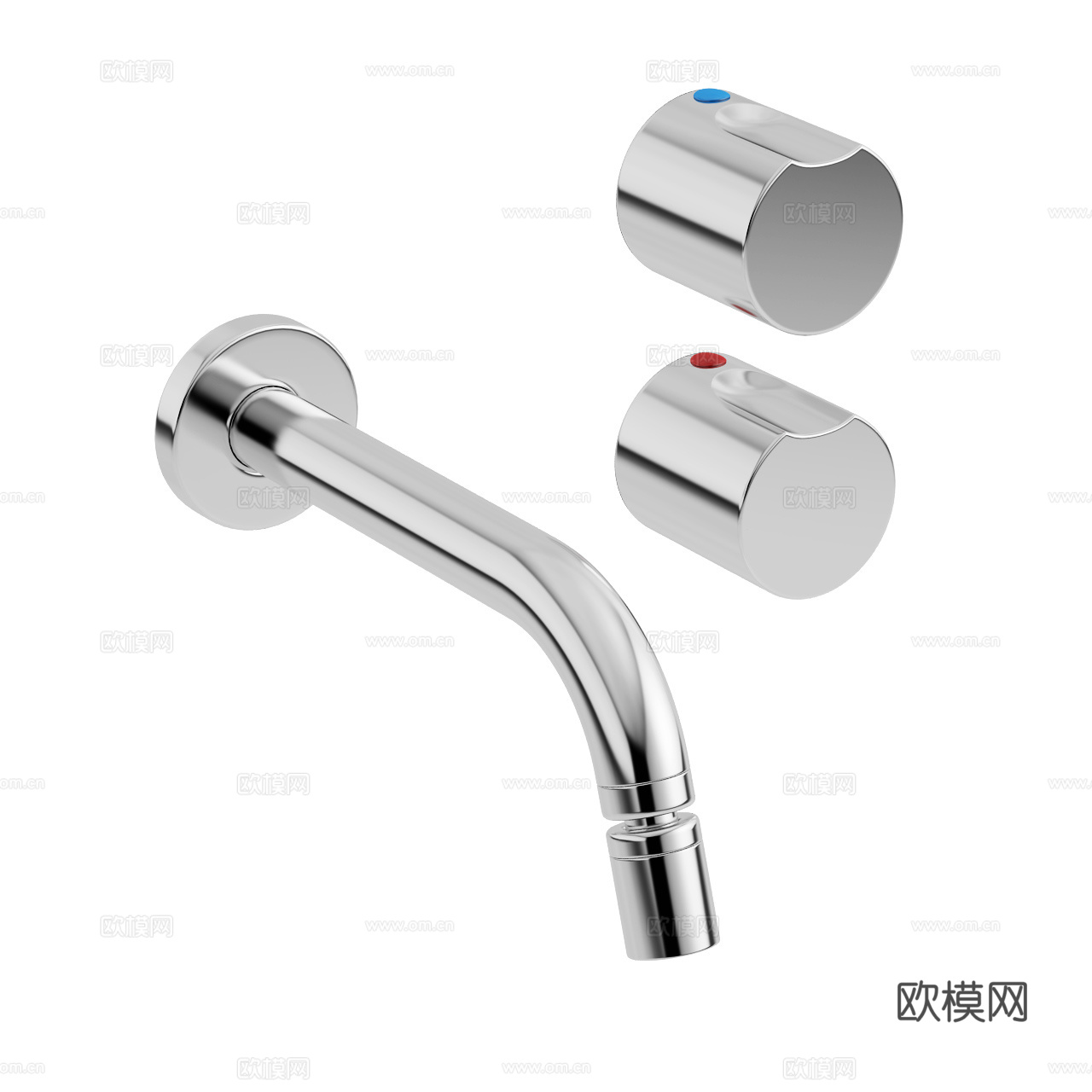 Roca 现代龙头 极简龙头 不锈钢龙头 墙出龙头 卫浴龙头3d模型