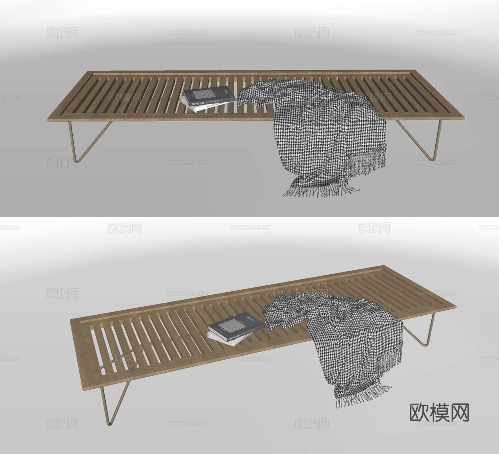 现代长凳su模型下载