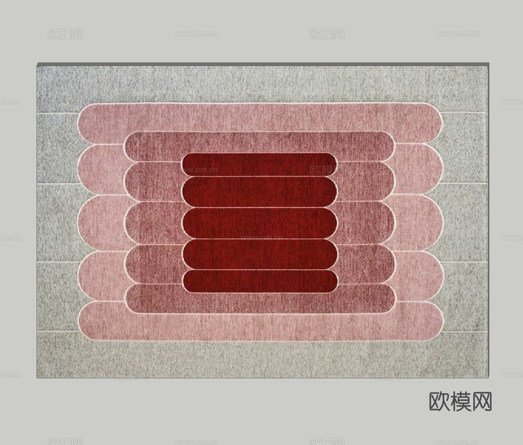 现代艺术地毯su模型下载