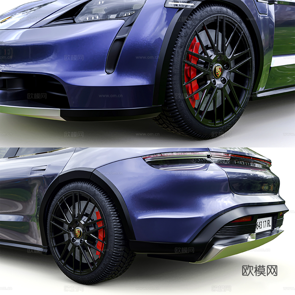 保时捷 Taycan Turbo 轿跑3d模型