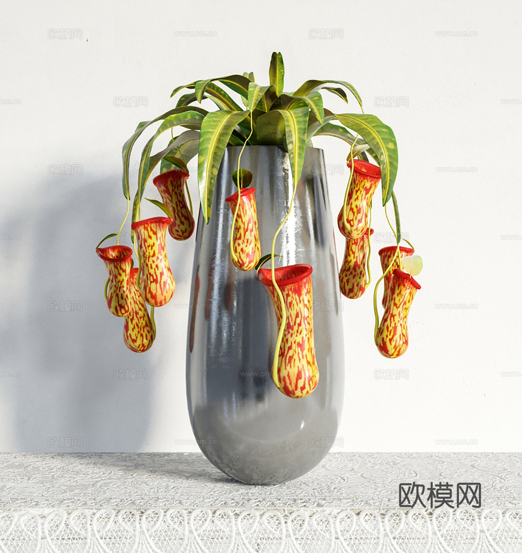 现代盆景  绿植盆栽3d模型