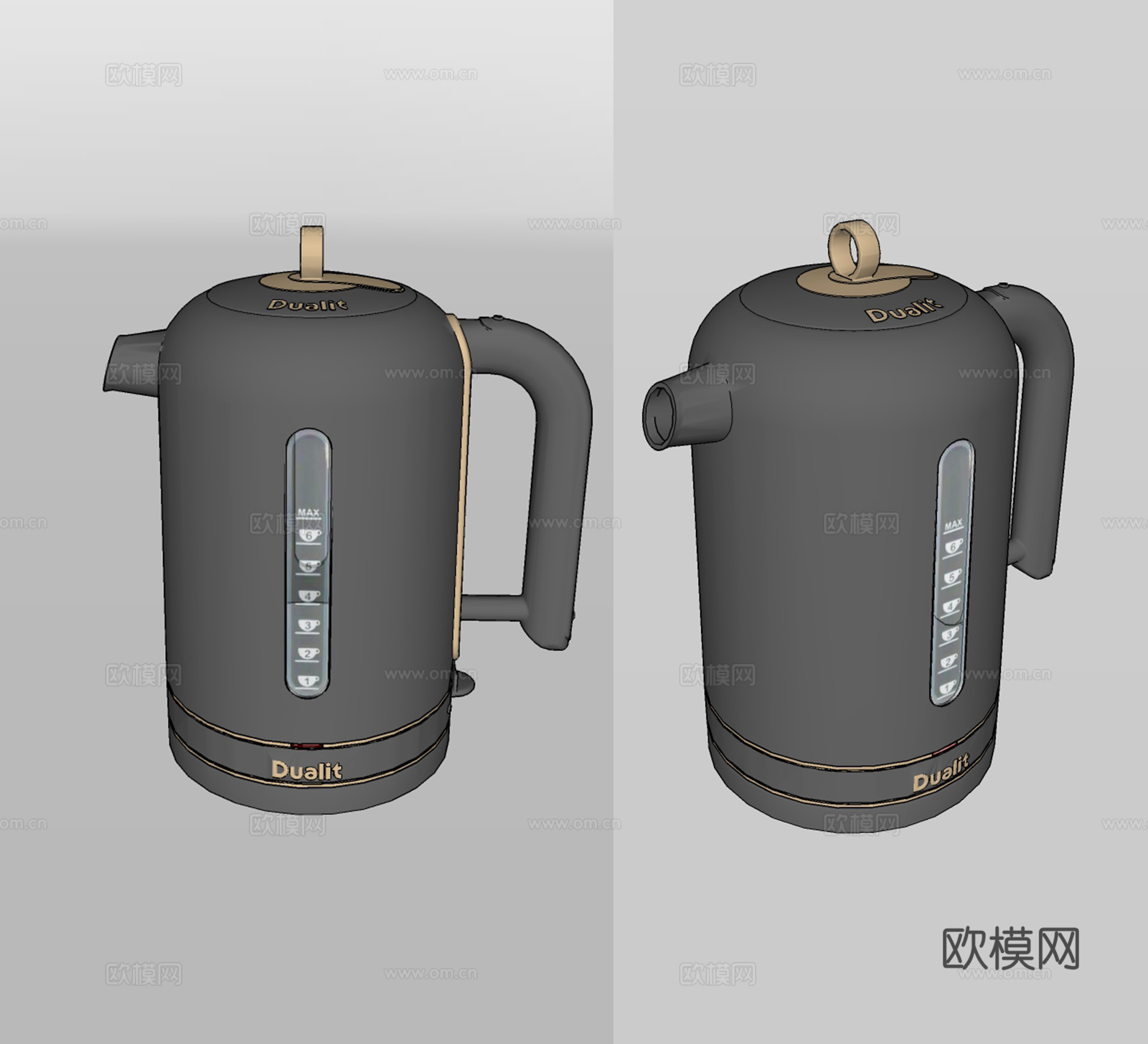 现代热水壶su模型下载